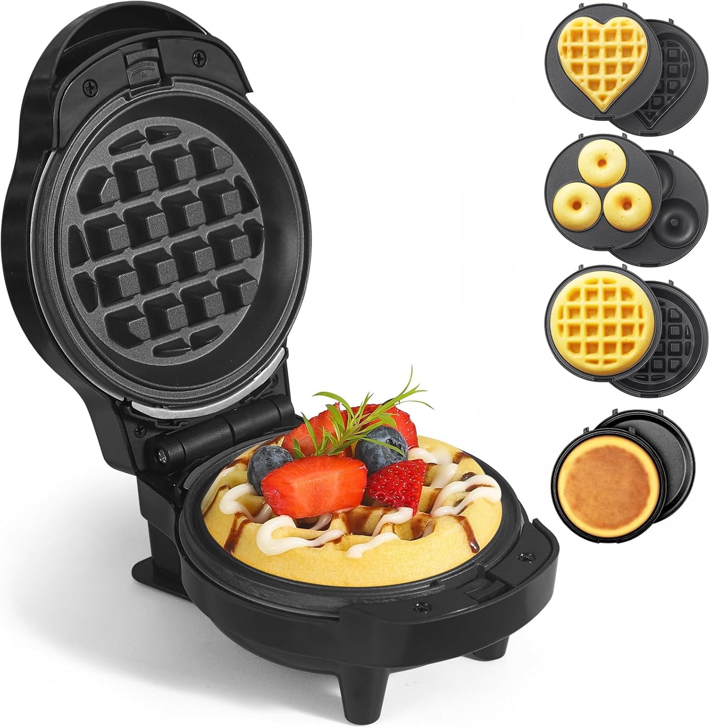 Mini Waffle Maker with 8 Plates for Delicious Family Treats
