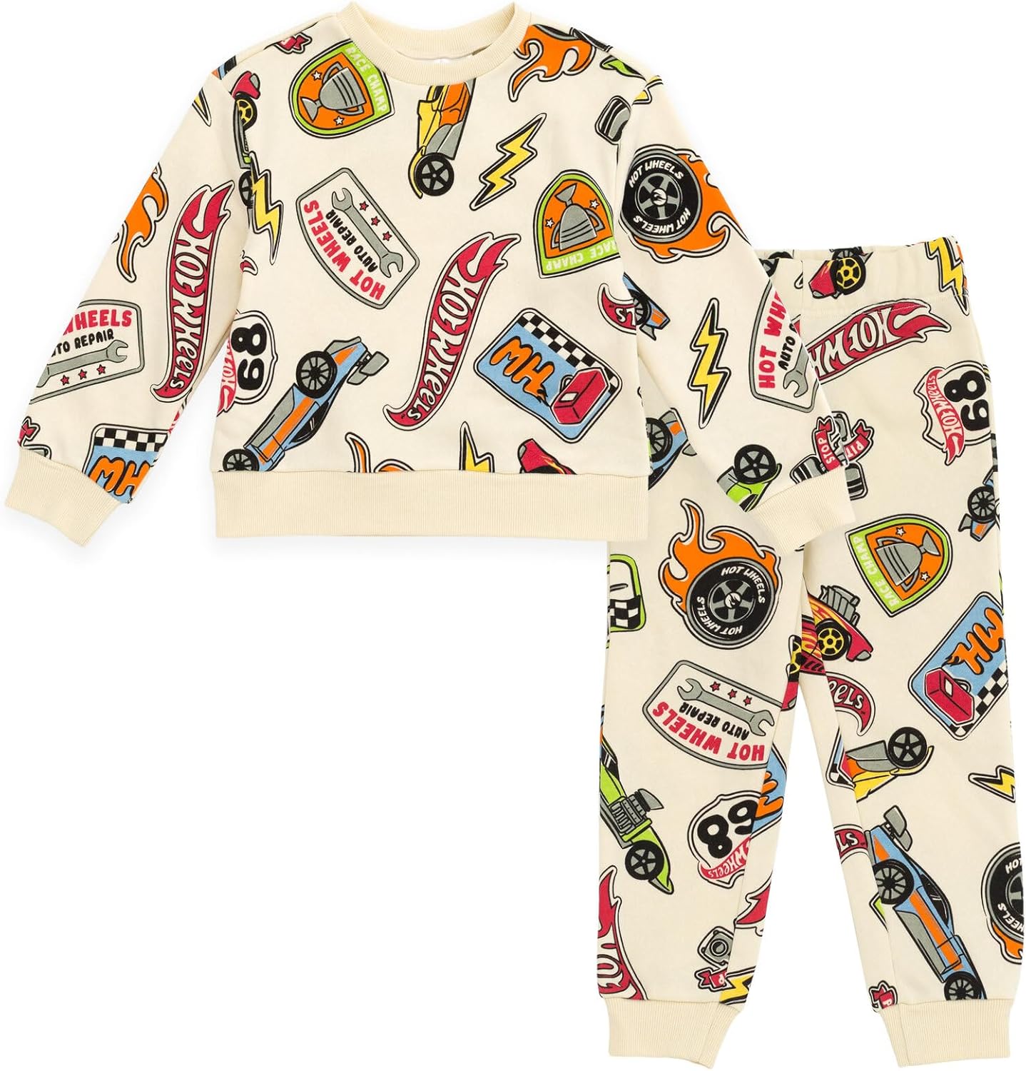 Hot Wheels Fleece Pullover Sweatshirt and Jogger Pants Set