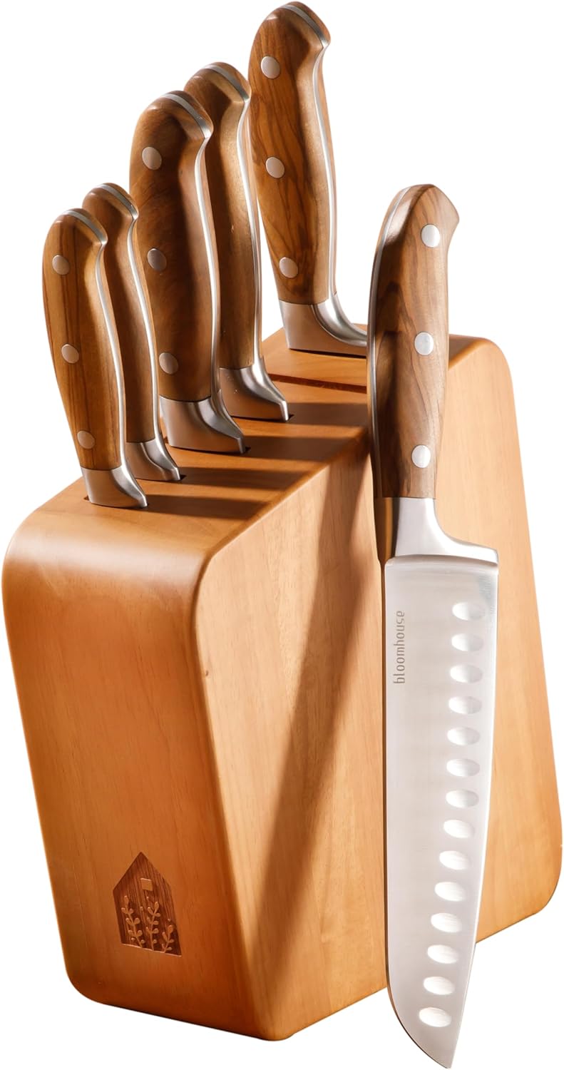 Bloomhouse 7 Piece Italian Olive Wood Kitchen Knife Set Review