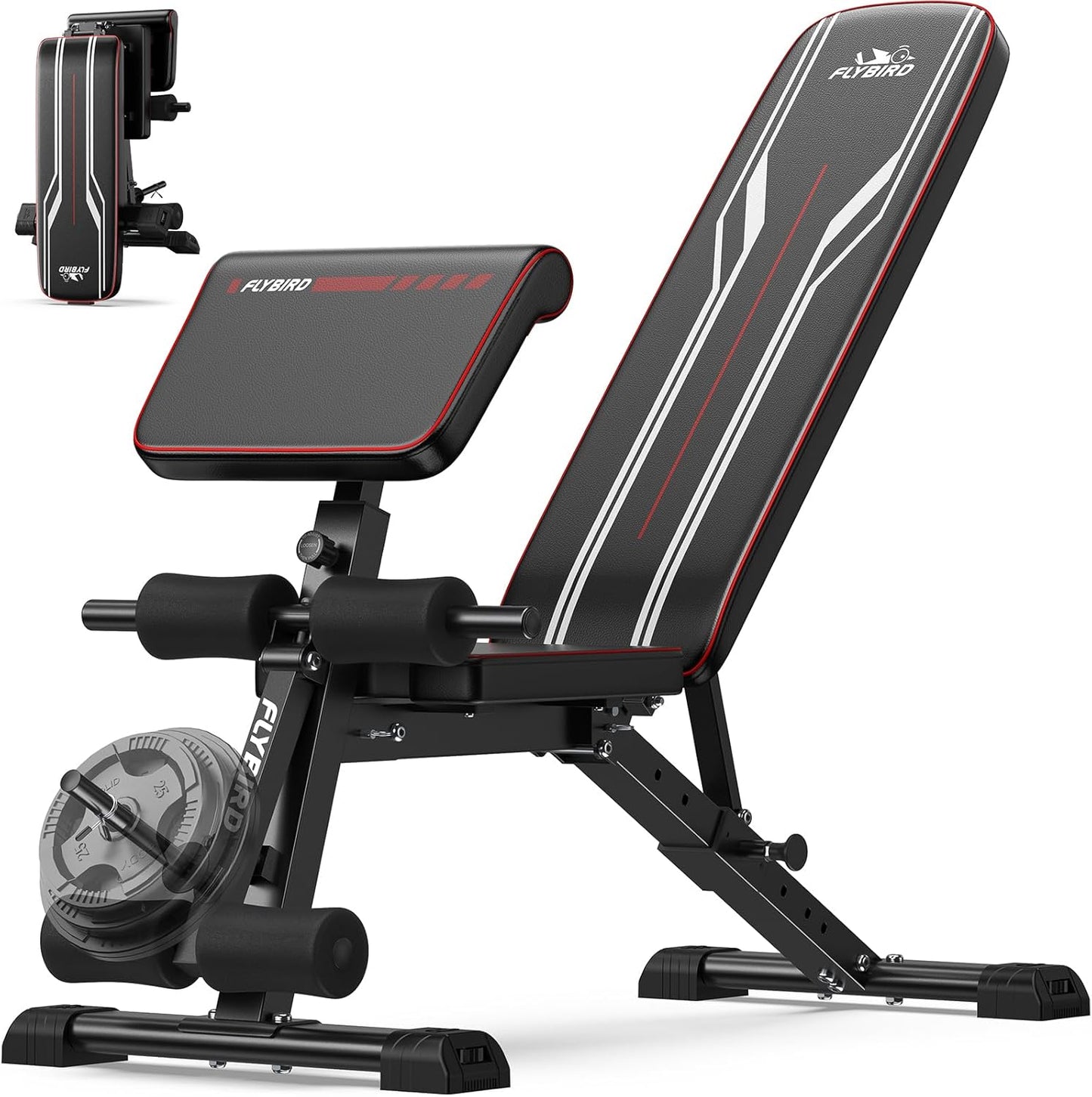 FLYBIRD 3 in 1 Adjustable Weight Bench for Full Body Workout