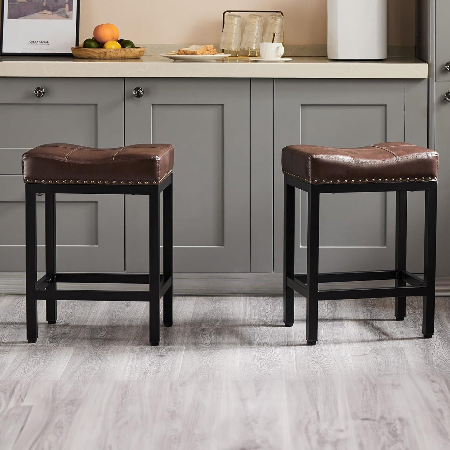 Comfortable 24 Inch Counter Height Bar Stools Set of 2