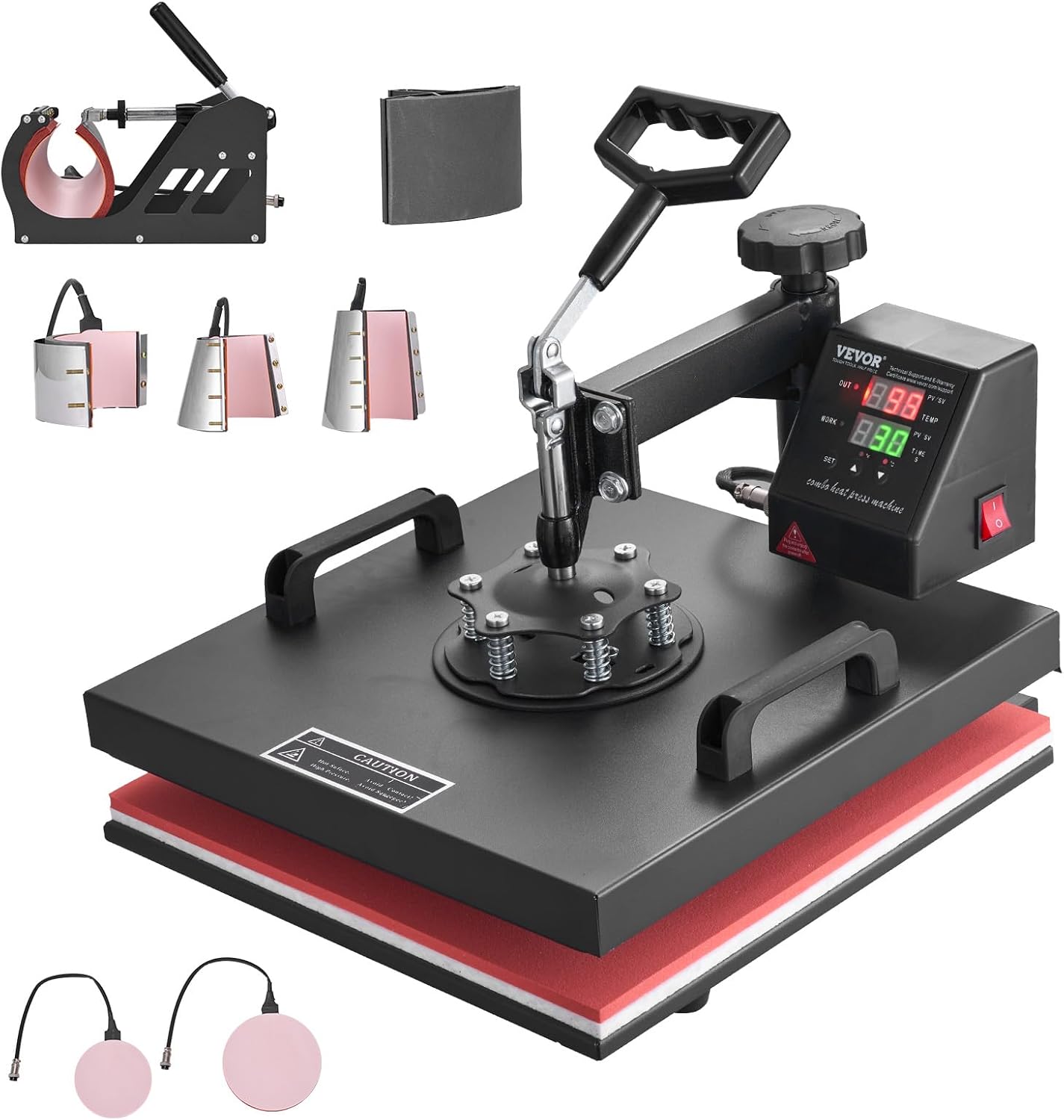 VEVOR Heat Press Machine 8 in 1 Combo for T Shirts and More