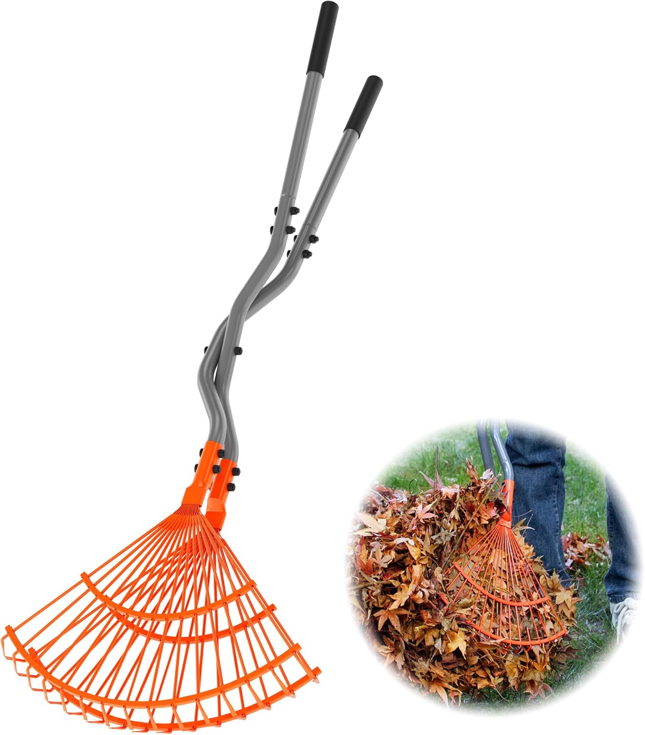 Walensee Leaf Grabber Rake for Efficient Yard Cleanup Tasks
