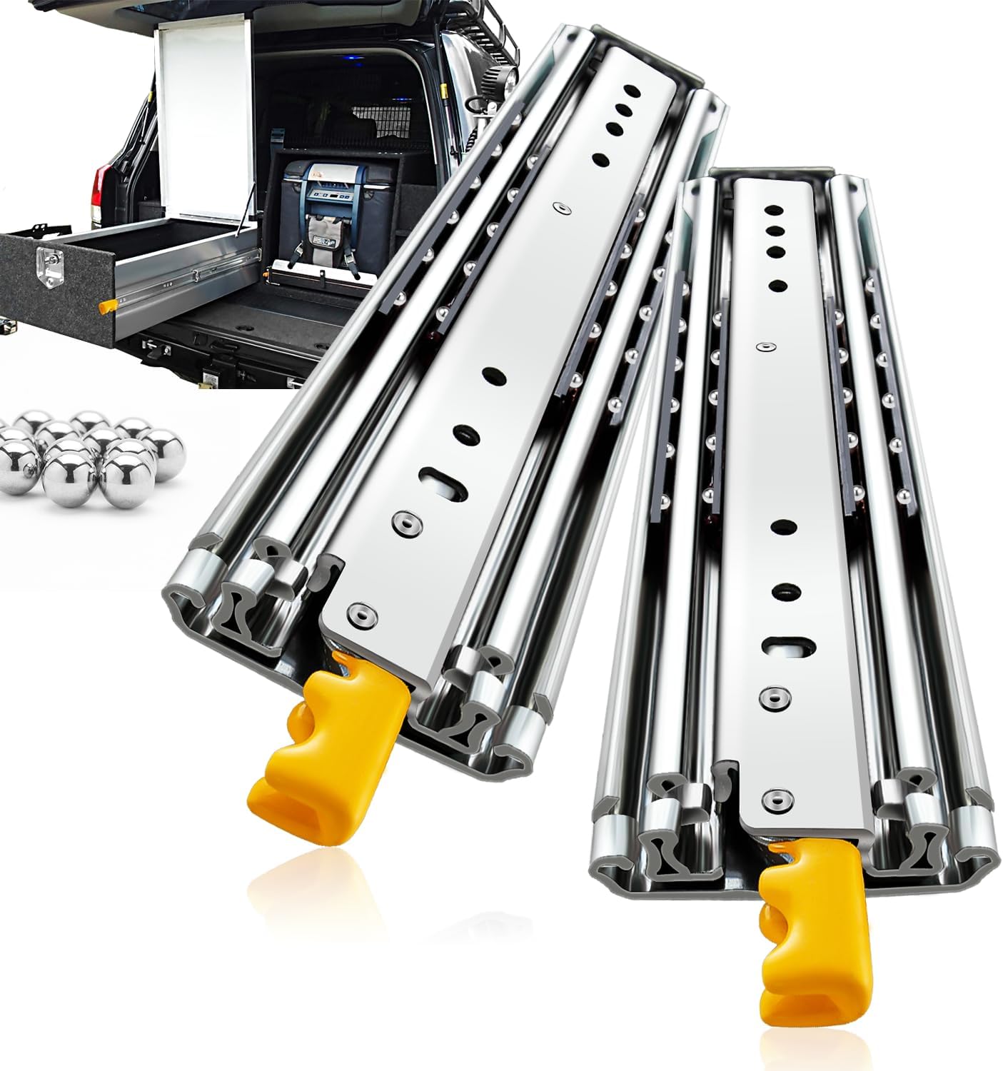 YENUO Heavy Duty Drawer Slides with Lock for 60 Inch Drawers