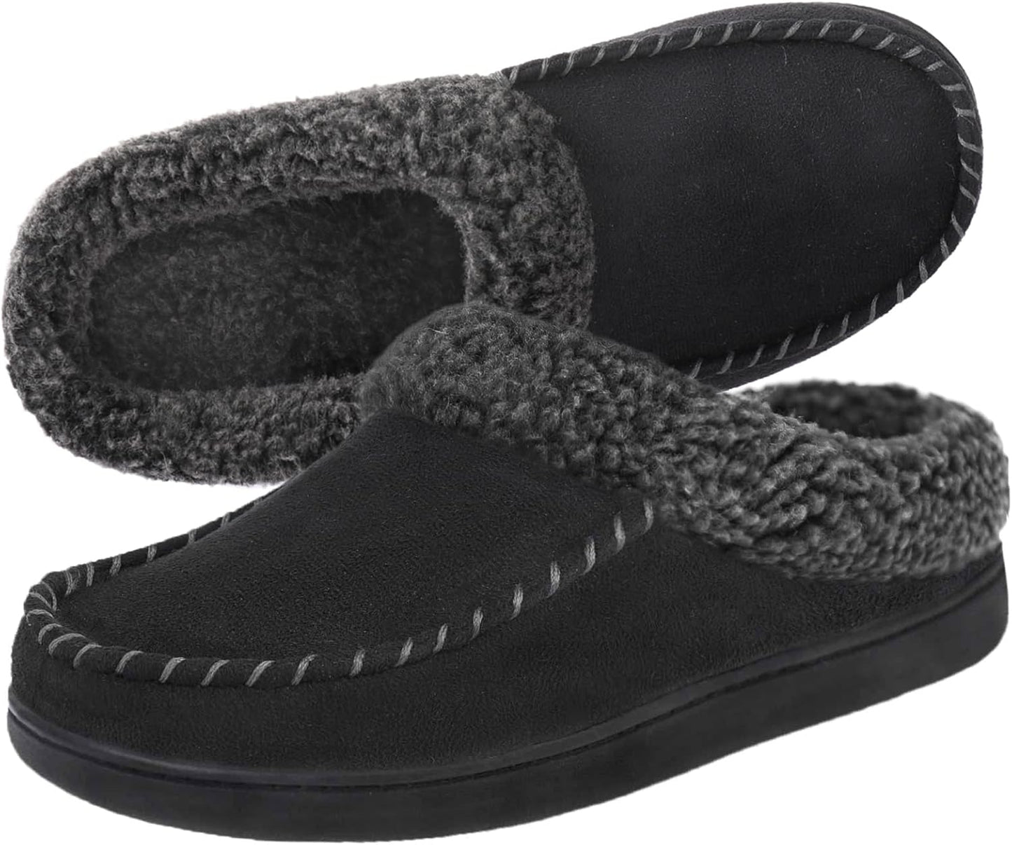 ULTRAIDEAS Men's Nealon Moccasin Clog Slipper for Comfort