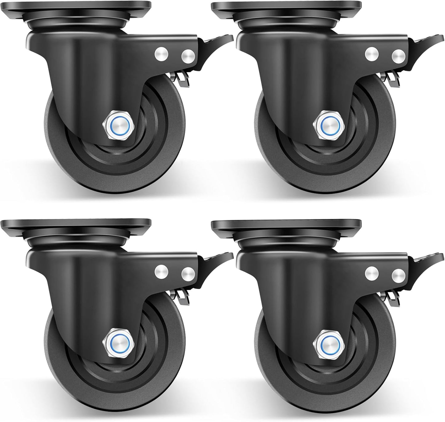 4-Inch Heavy Duty Casters Set of 4 for Industrial Use