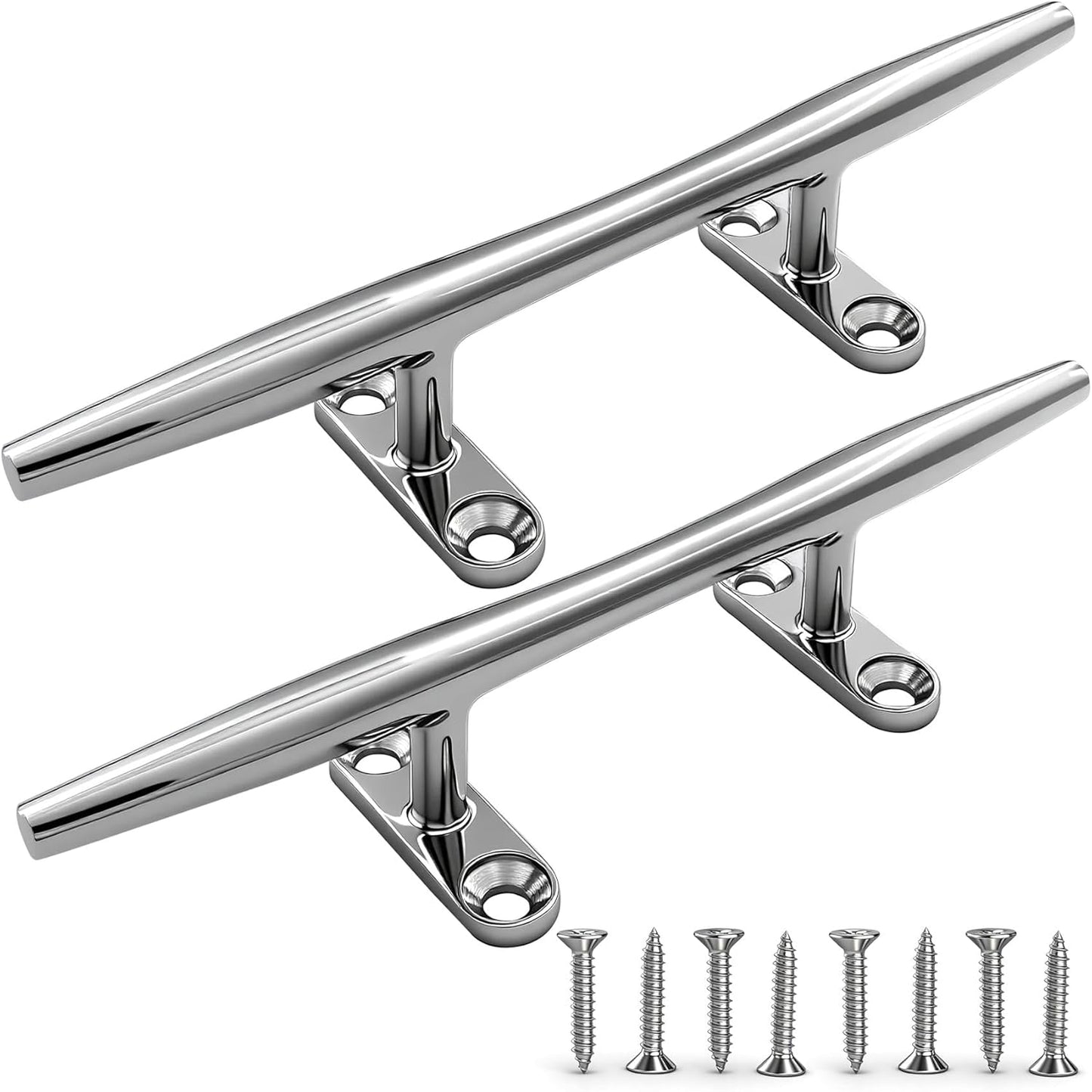Dock Cleats 10 inch - 316 Stainless Steel Boat Cleats for Marine Use