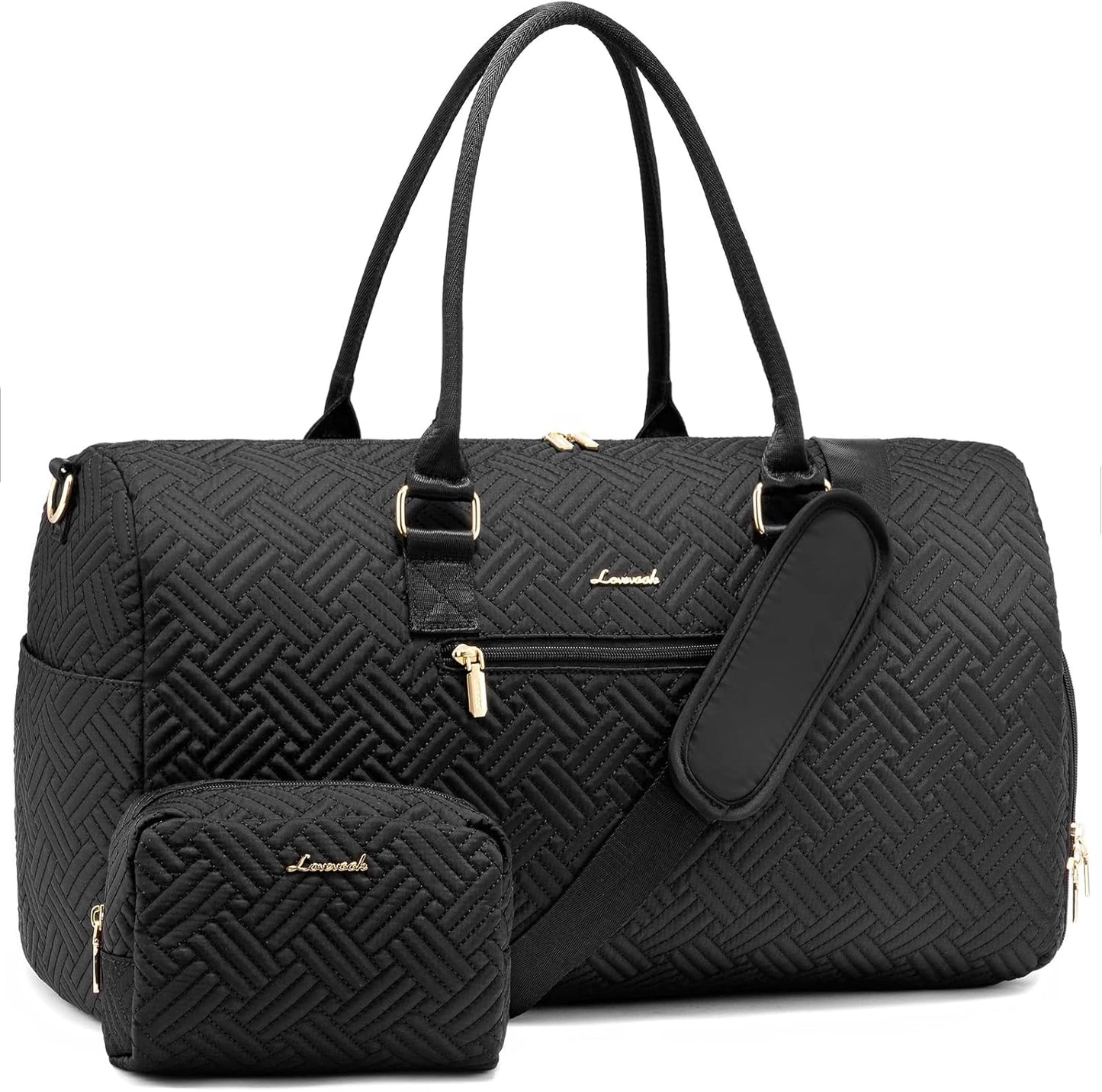 LOVEVOOK Travel Duffle Bag with Shoe Compartment and Toiletry Bag