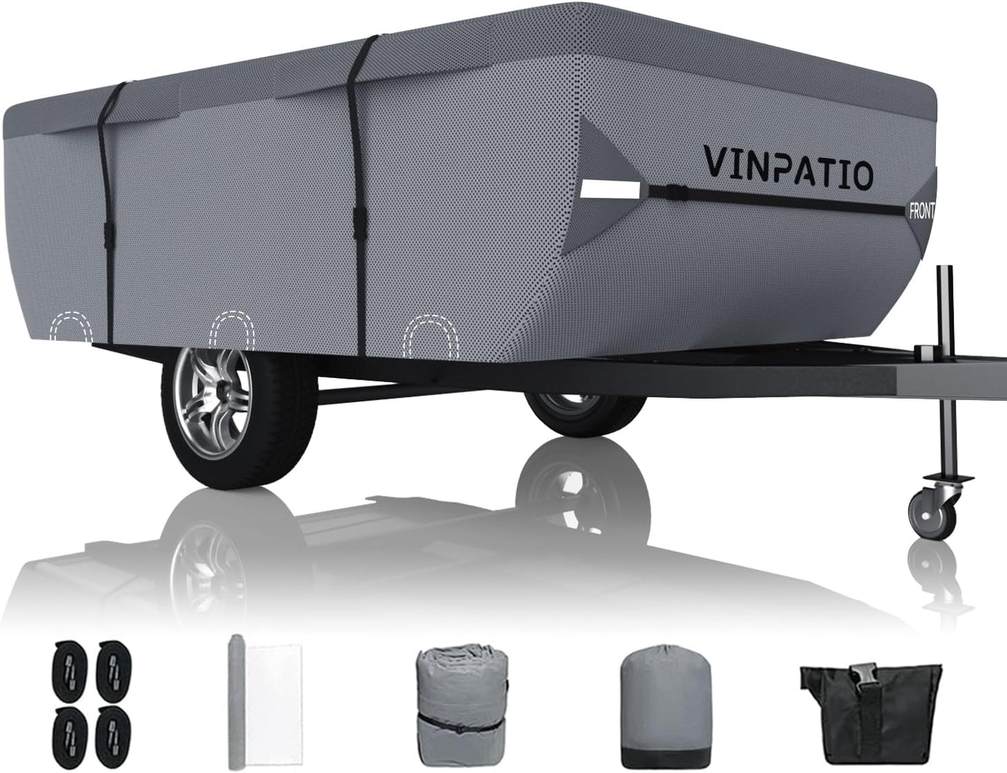 Pop Up Camper Cover for 14ft-16ft Trailers - Waterproof & Durable