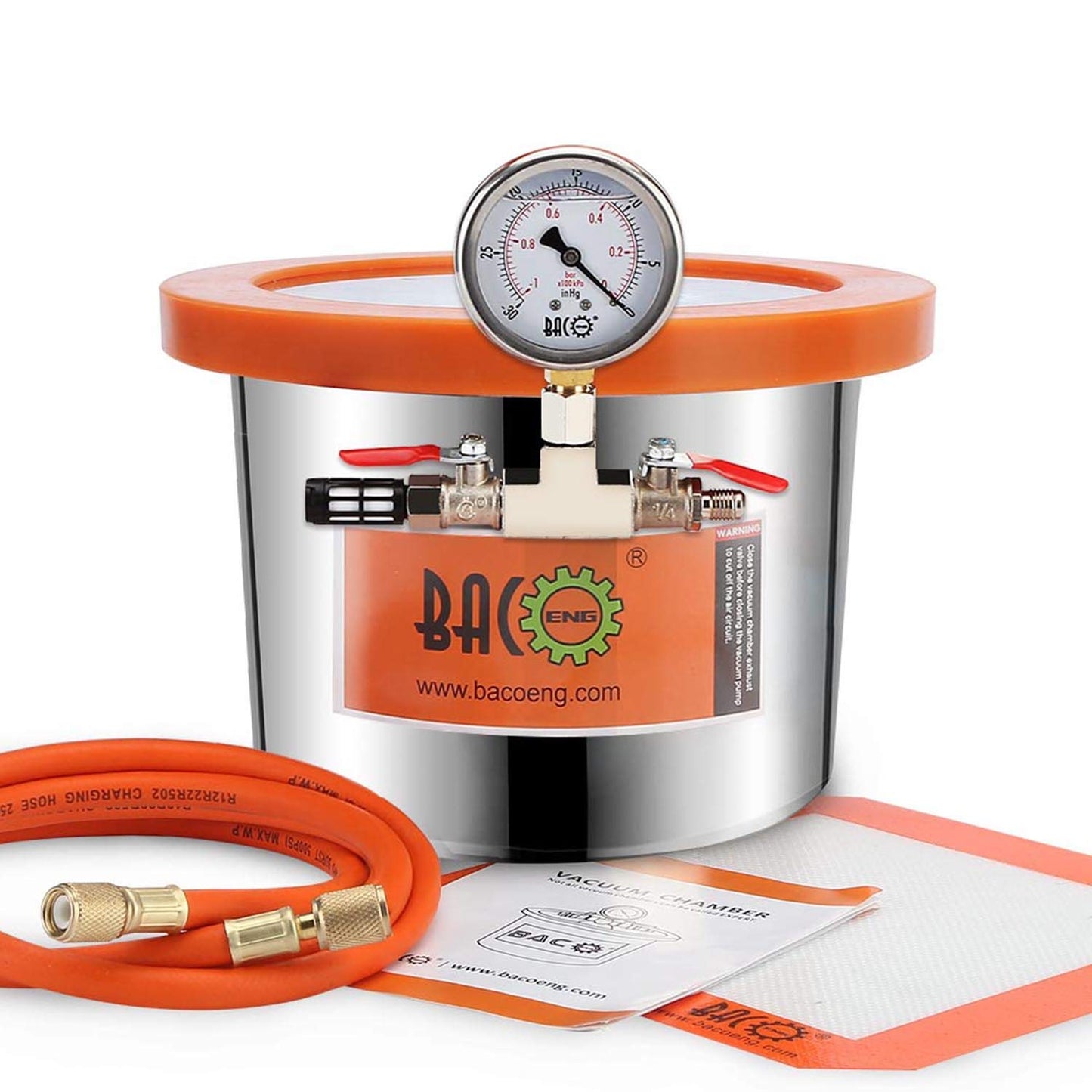 BACOENG 1.5 Gallon Vacuum Chamber for Wood Stabilization and More