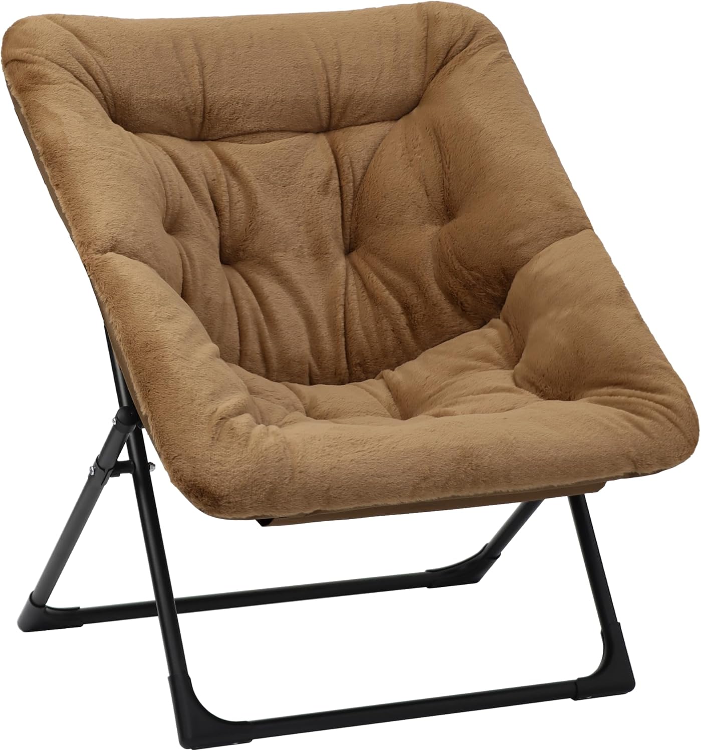 Comfy Saucer Chair for Adults - Soft Faux Fur Accent Chair