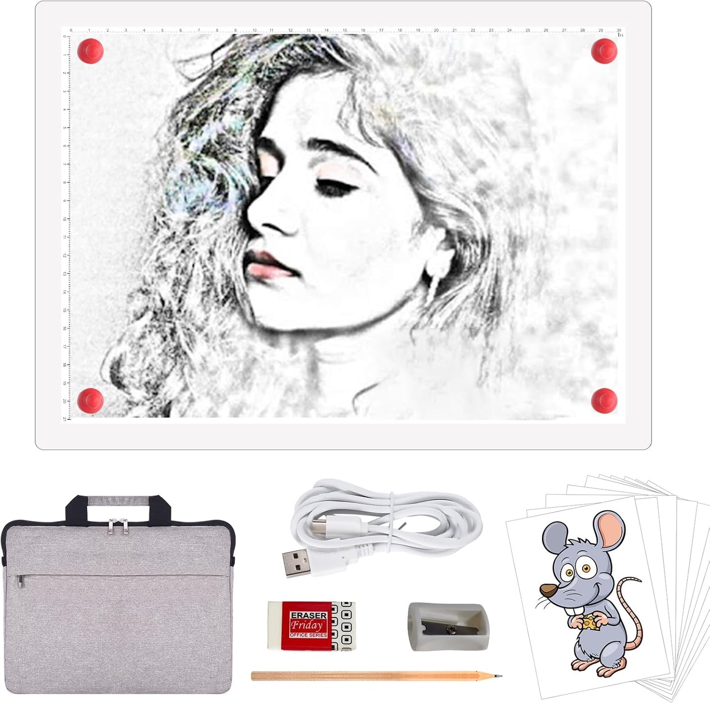 A4 Rechargeable LED Tracing Light Box for Art and Craft