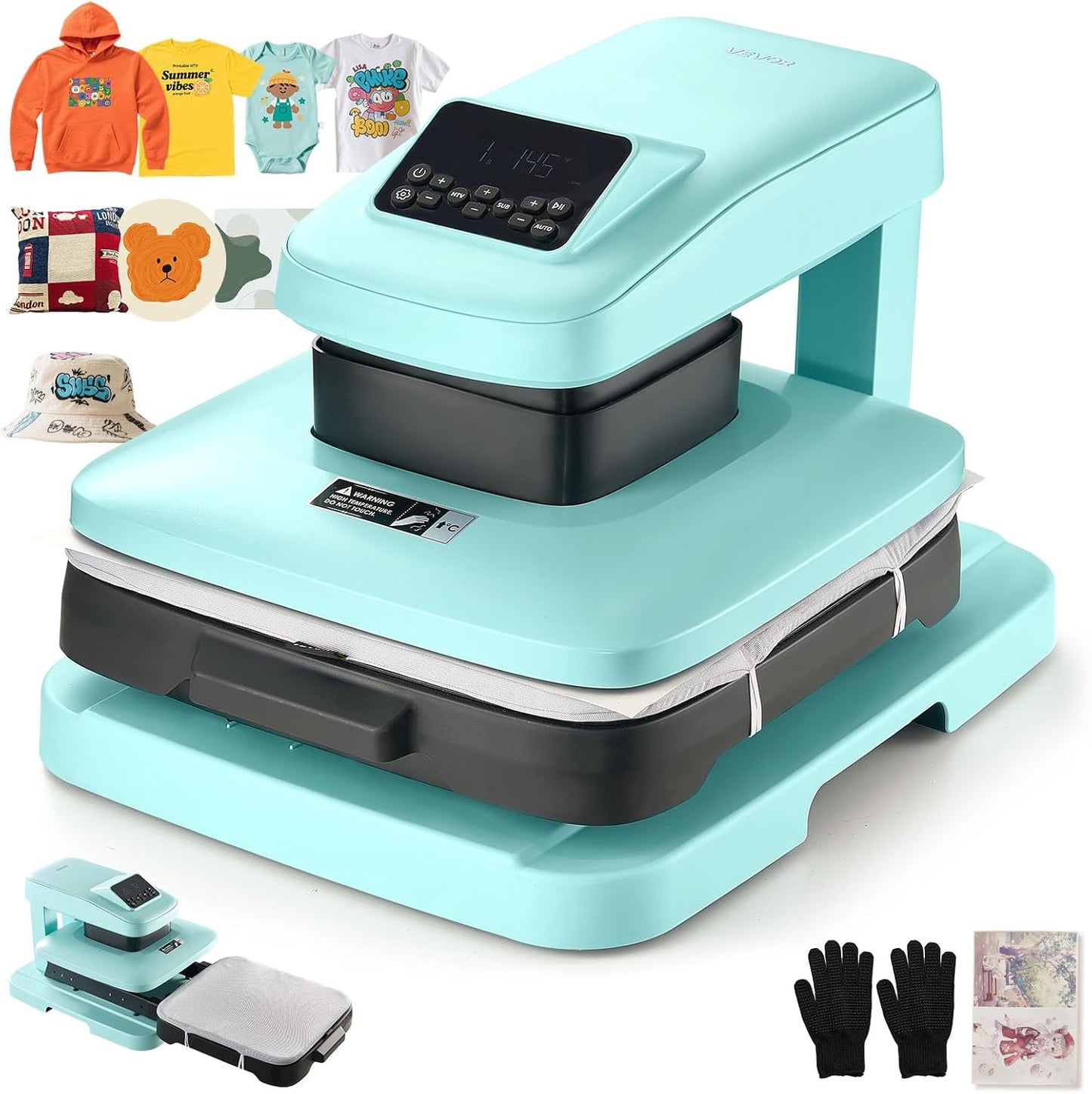 VEVOR Auto Heat Press Machine for Effortless T-Shirt Transfers