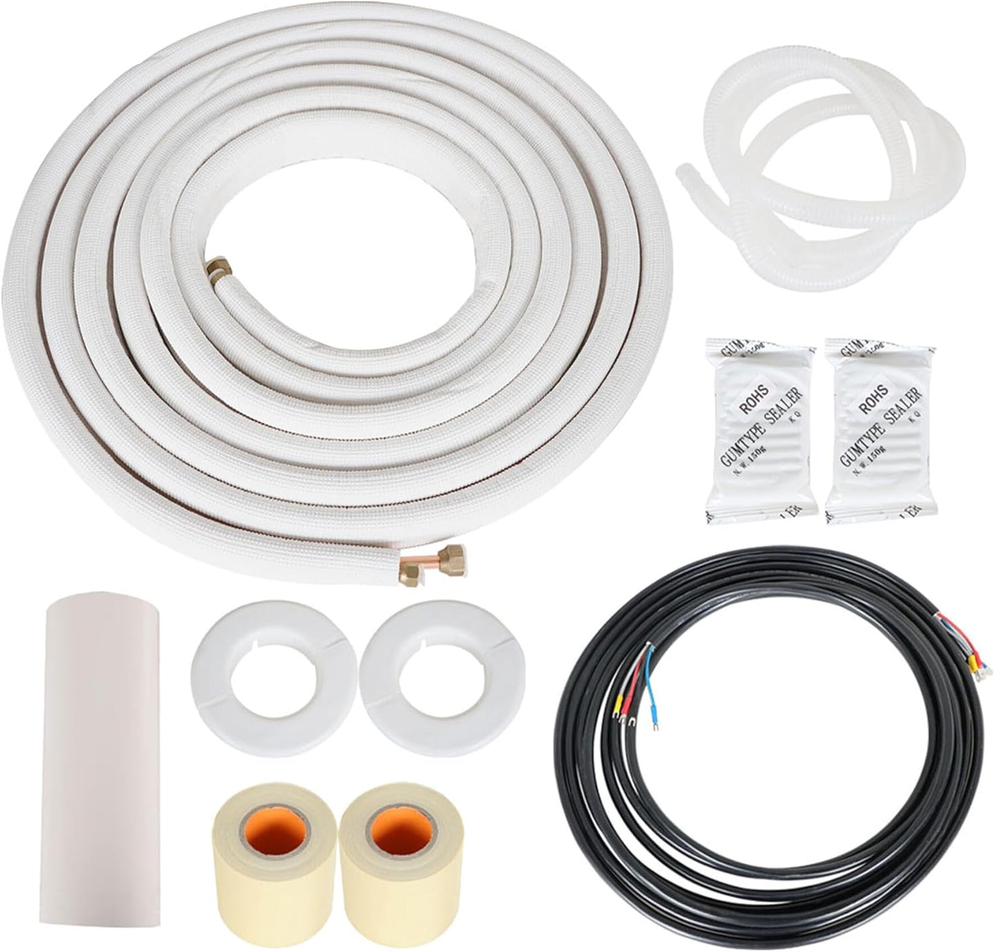 Premium 25FT Copper AC Hose Kit for Mini Splits - Thick Insulation, Easy Installation!