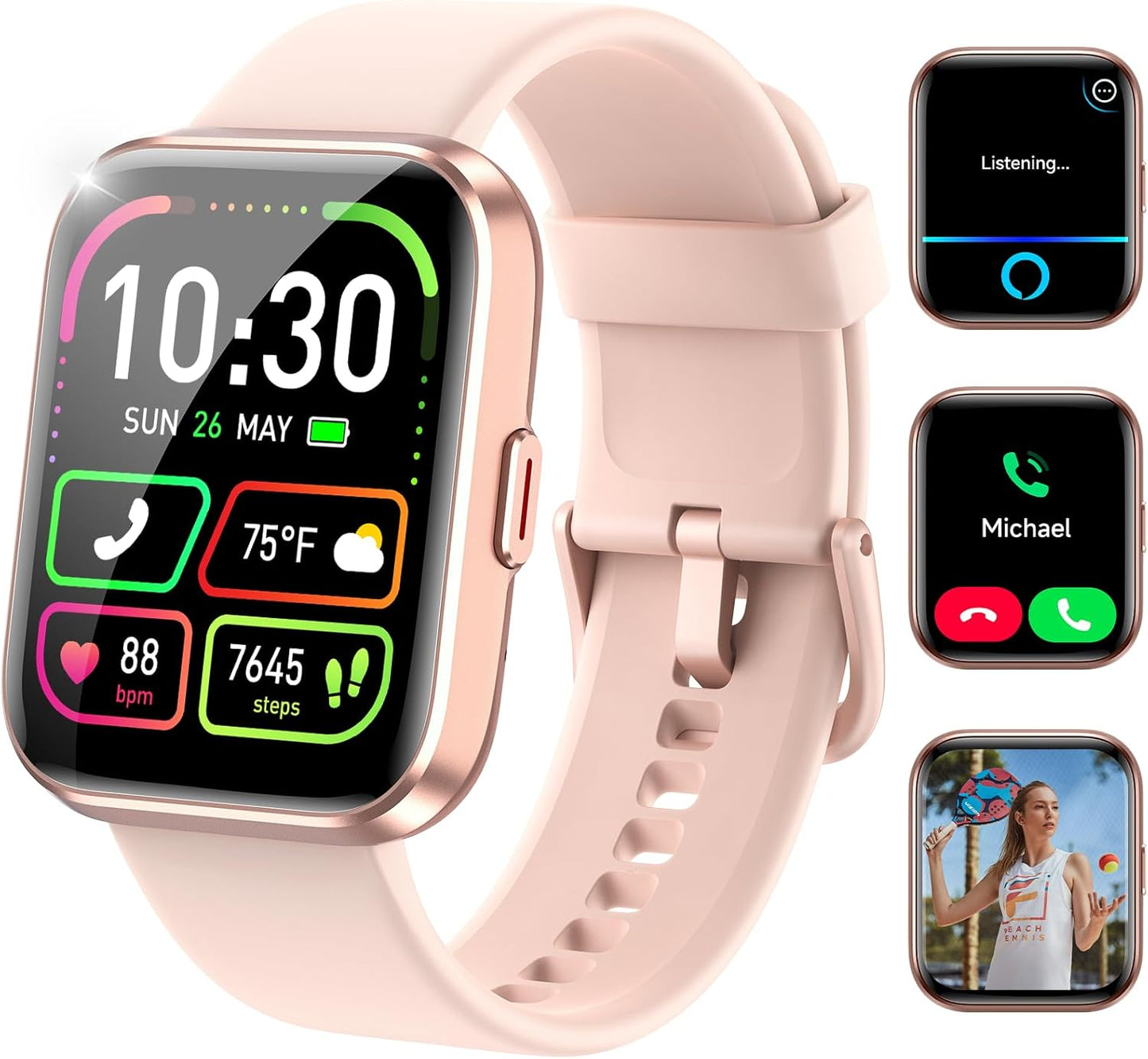 WMK Smart Watches for Women with Alexa, 1.83in Display & More