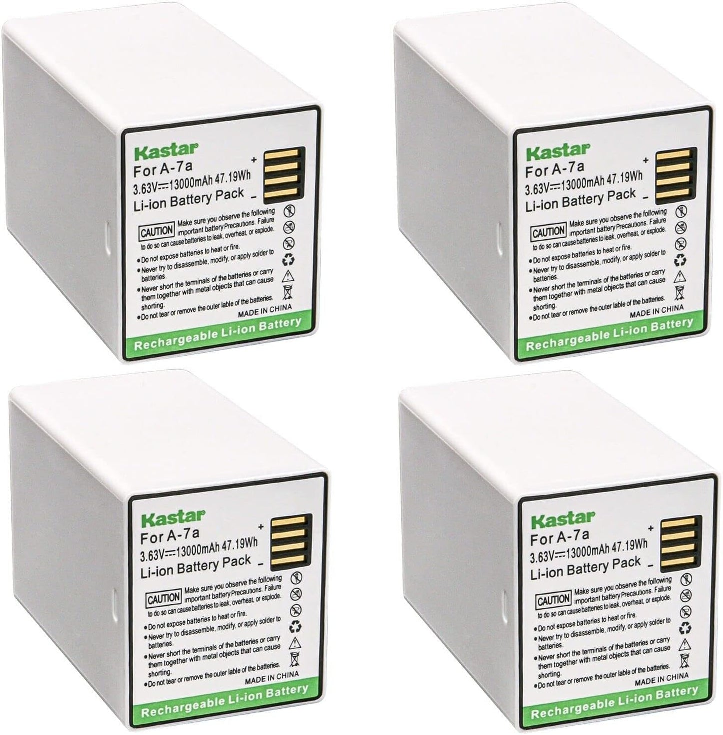 Kastar A-7a Battery 4-Pack for Arlo Pro 4 XL Spotlight 3 Camera
