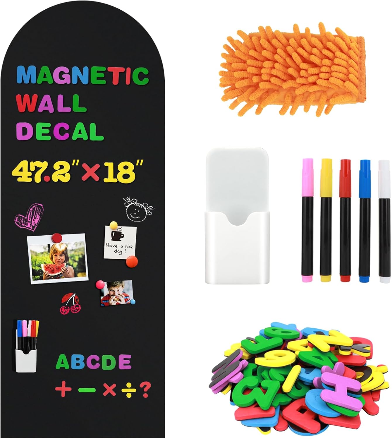 Magnetic Chalkboard for Wall - Innovative Arch Design for Playroom