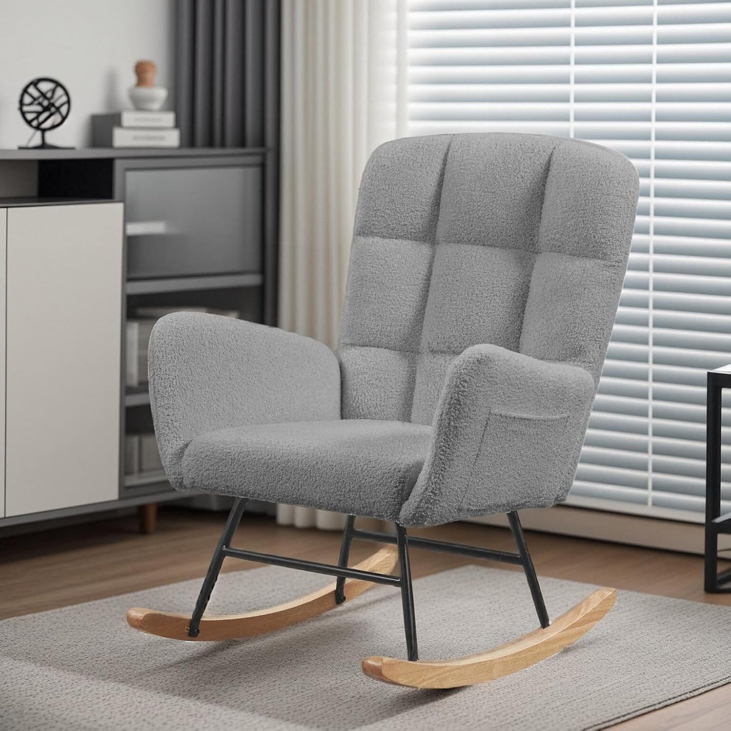Cozy Nursery Glider - Grey Teddy