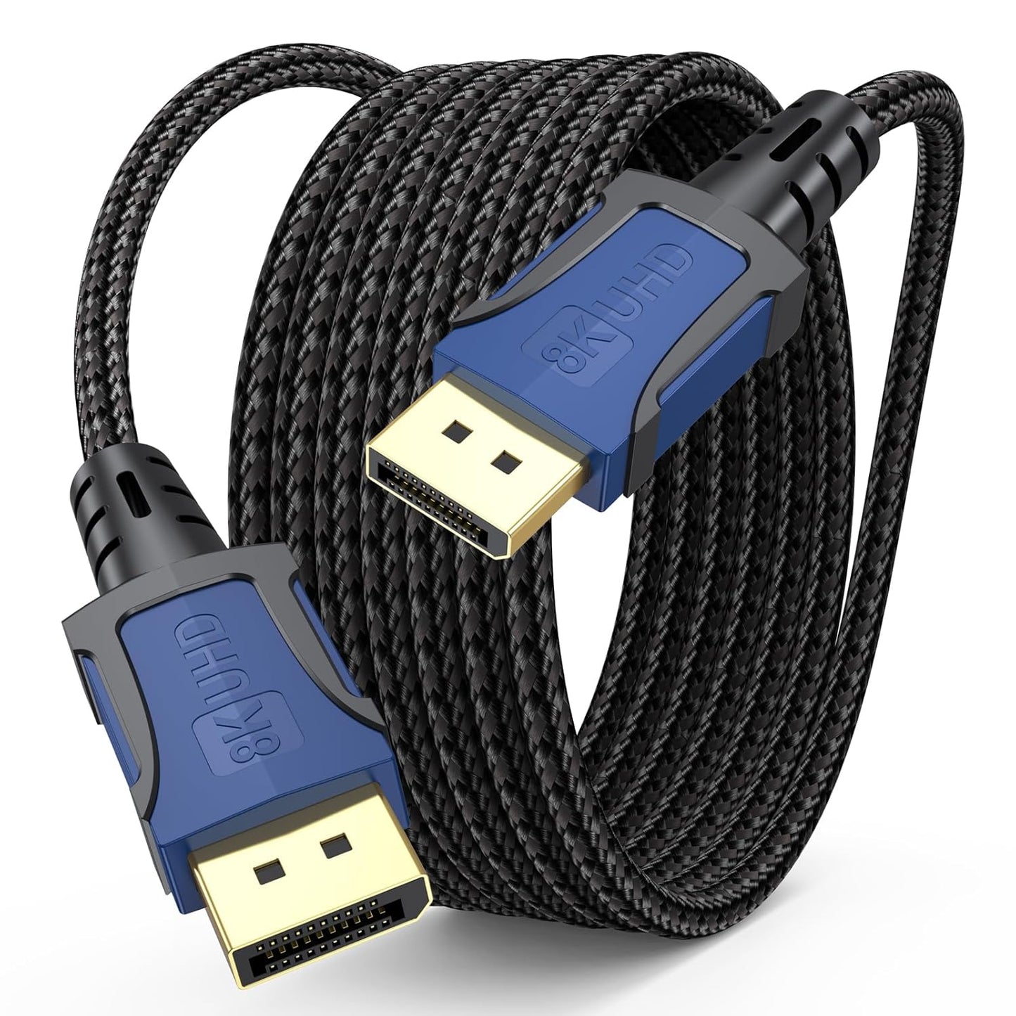 FEMORO 10Ft 8K DisplayPort Cable - Dual Monitor Gaming Bliss