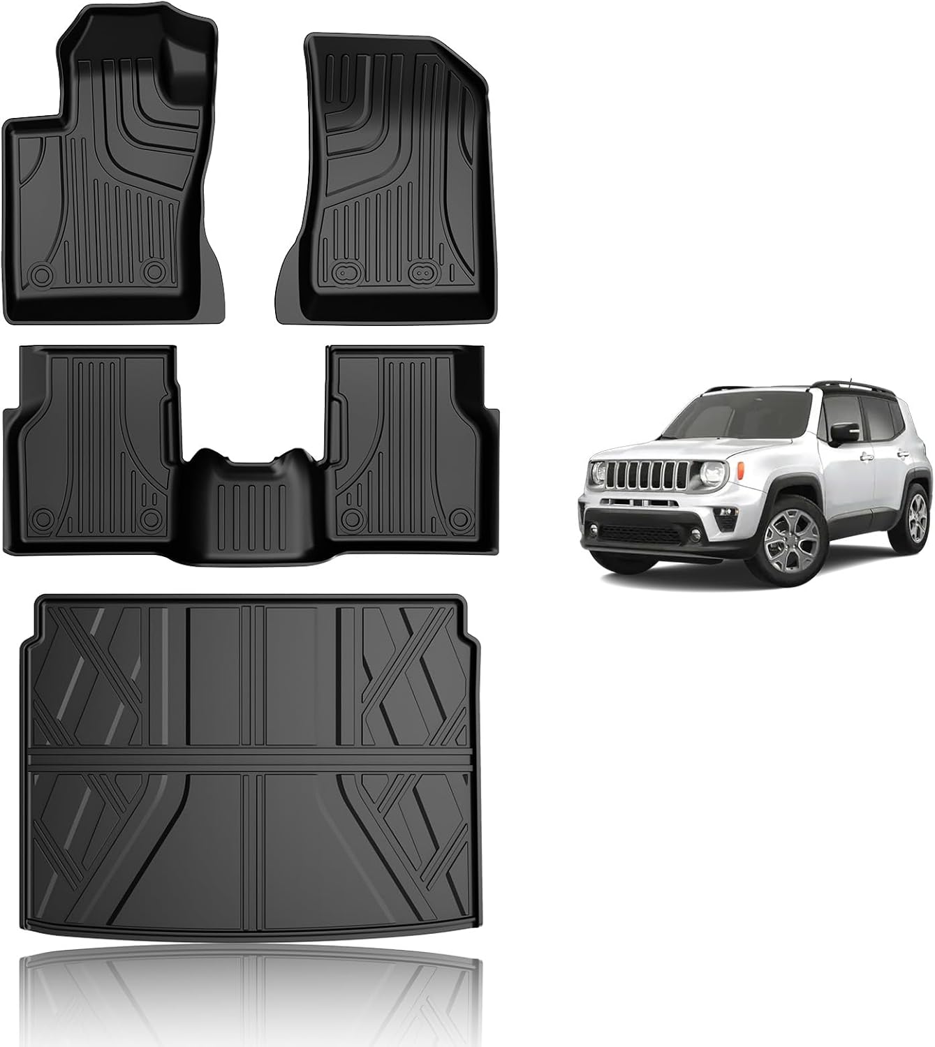 Custom Fit Floor Mats and Cargo Liner for Jeep Renegade 2015-2023