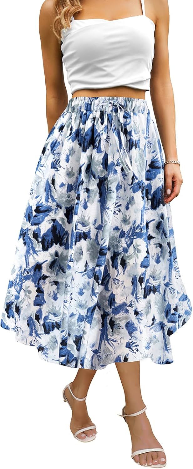 Maxi Skirts for Women with Pockets for Casual Beach Parties