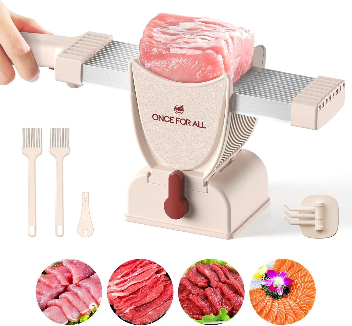 ONCE FOR ALL Meat Slicer Cleaver Kitchen Knife Set for Fresh Cuts