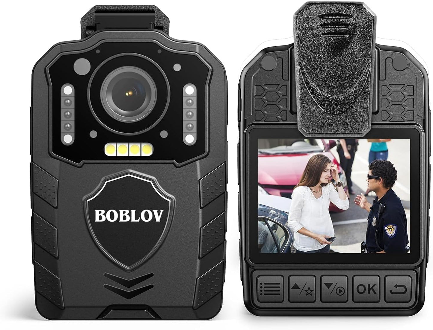 BOBLOV KJ25 1080P Body Cam with Night Vision for Safety