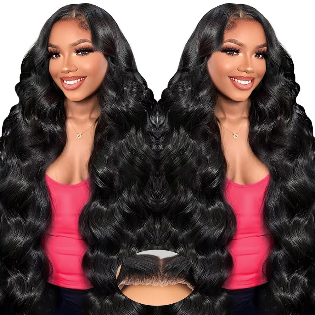 Glueless Wigs Human Hair 24 Inch Body Wave Lace Front Wig