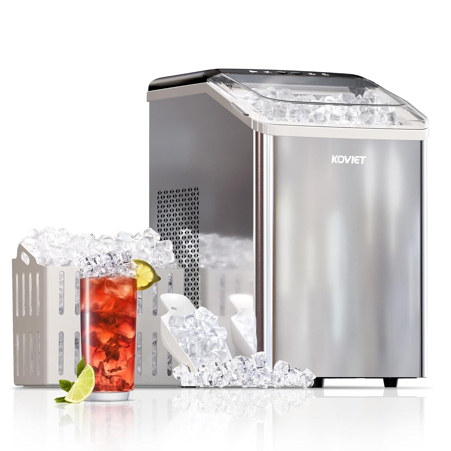 KOVIET Nugget Ice Maker: 42lbs/Day Chewable Ice