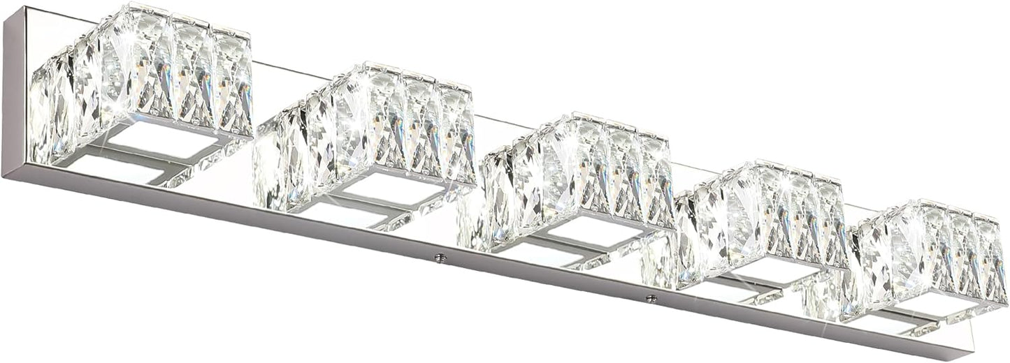ZUZITO 5 Lights Bathroom Vanity Light - Modern Chrome Fixture