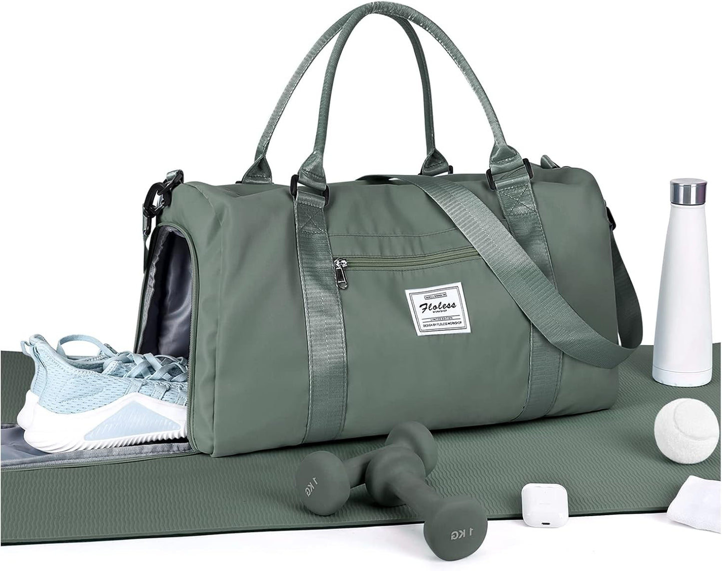Waterproof Gym Duffel with Shoe Compartment - WISEPACK