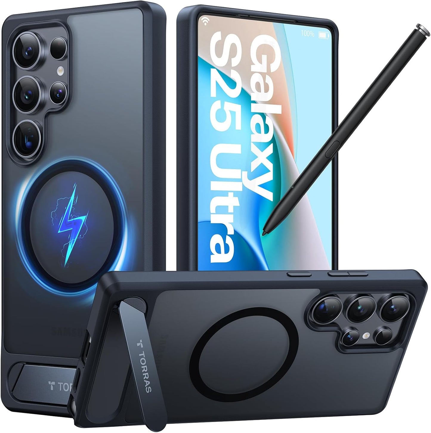 Magnetic Case with Kickstand for Samsung Galaxy S25 Ultra