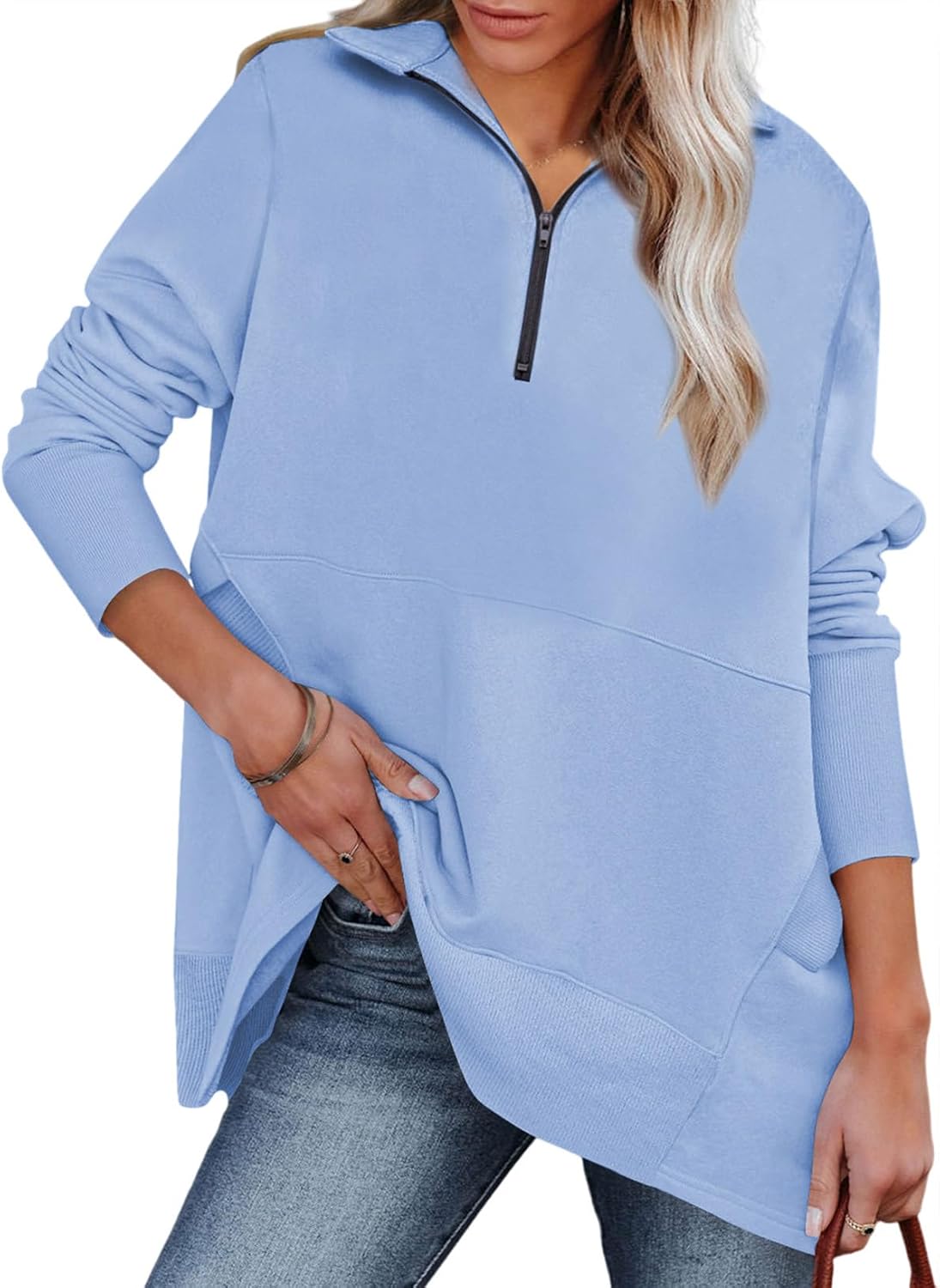 Dokotoo Women's Casual Oversized Half Zip Sweatshirts Review