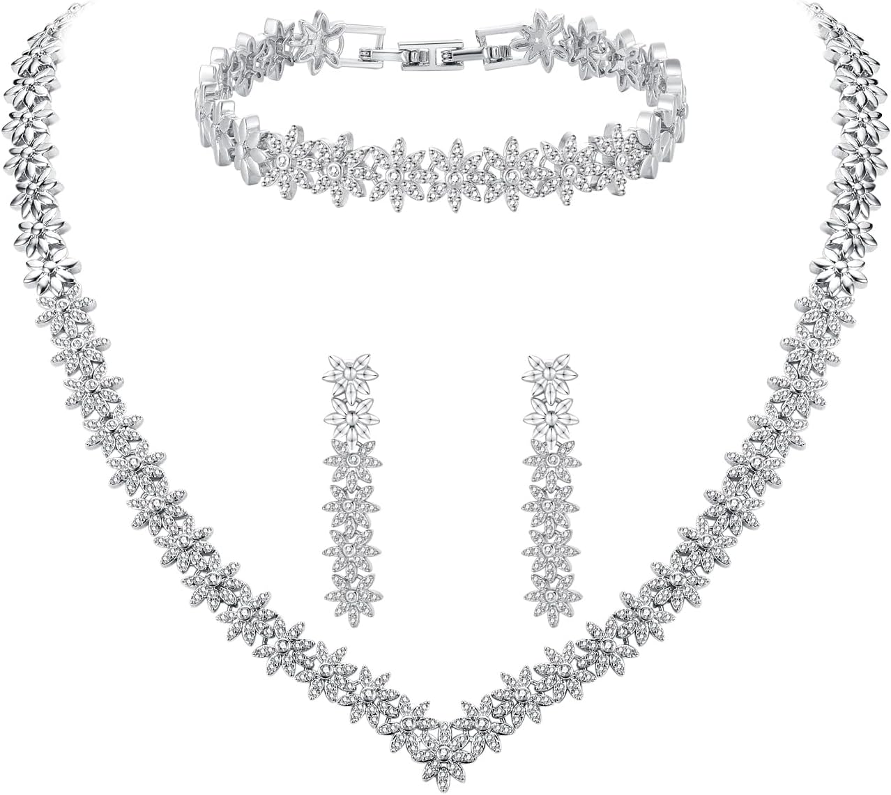 Hadskiss Jewelry Set for Women: Elegant Necklace and Earrings
