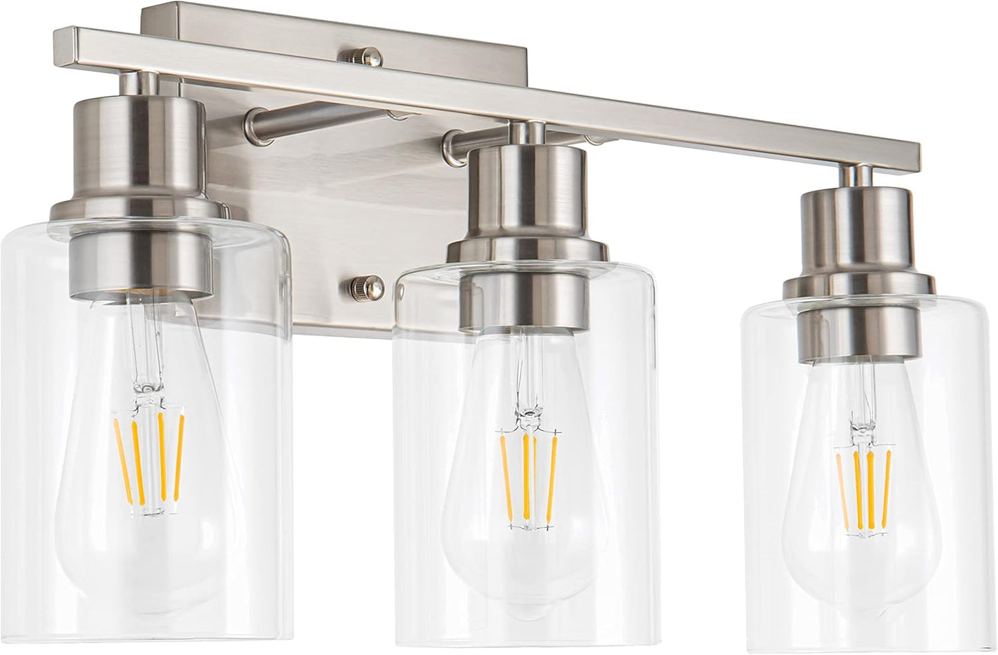 Bathroom Vanity Light Fixtures with Clear Glass Shade for Home