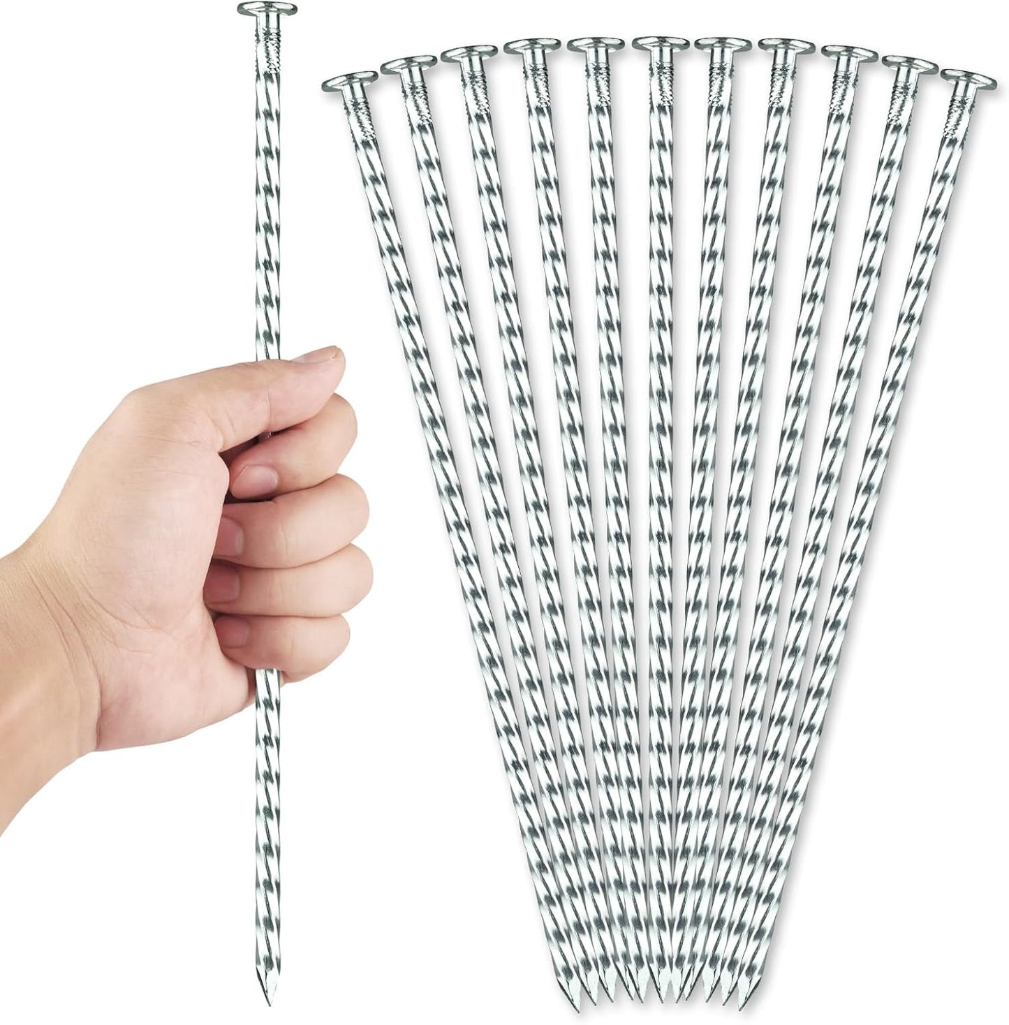 12 Inch Galvanized Landscape Stakes for Paver Edging and More