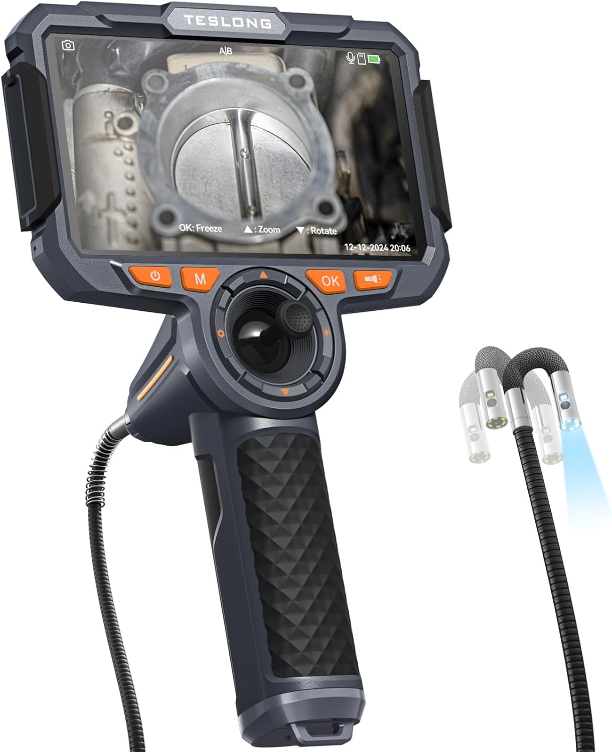 Teslong Dual Lens 360 Articulating Borescope for Inspections