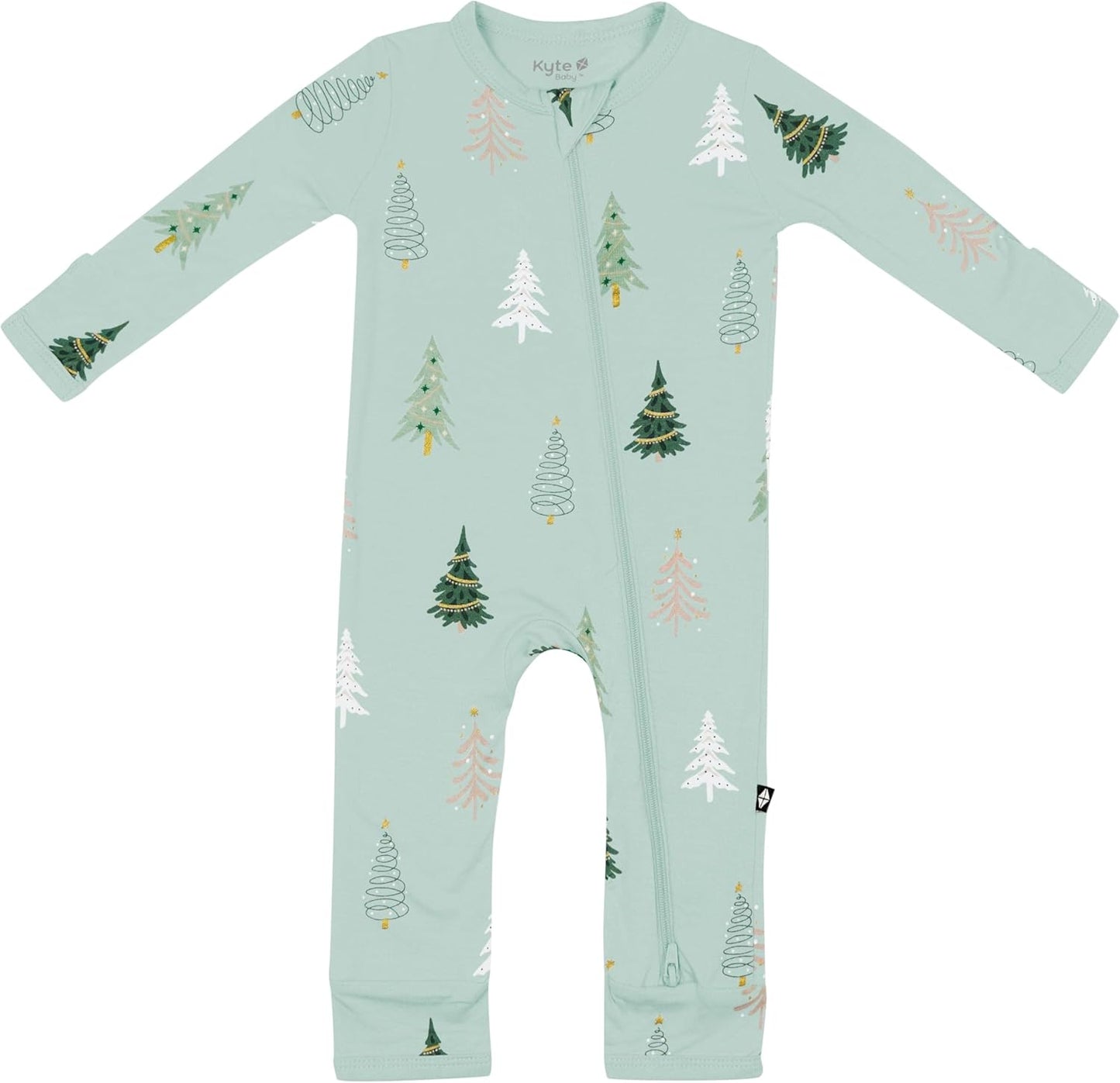 KYTE BABY Unisex Rayon Bamboo Zippered Rompers for Infants