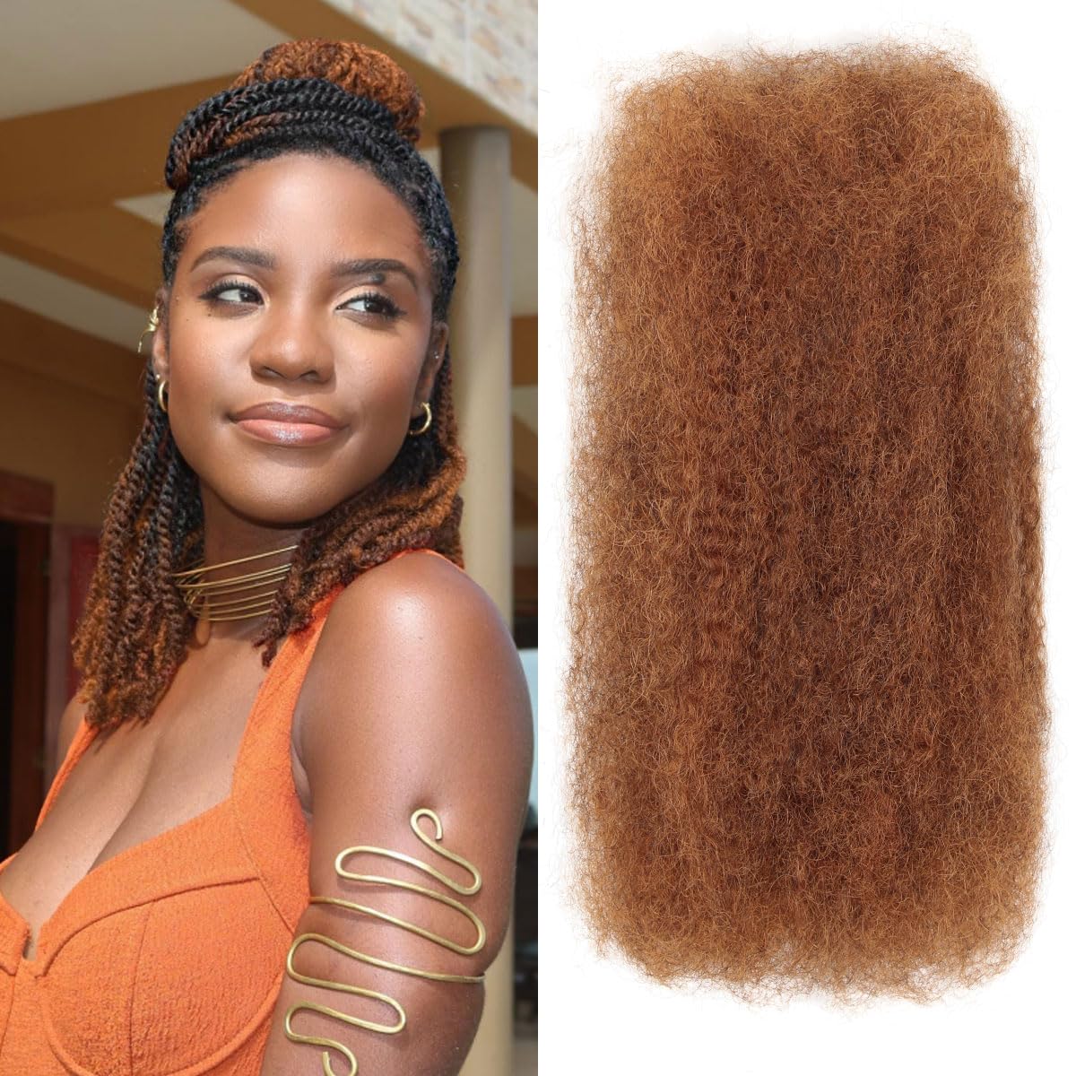 Afro Kinky Bulk Human Hair for Sister Locs and Braids