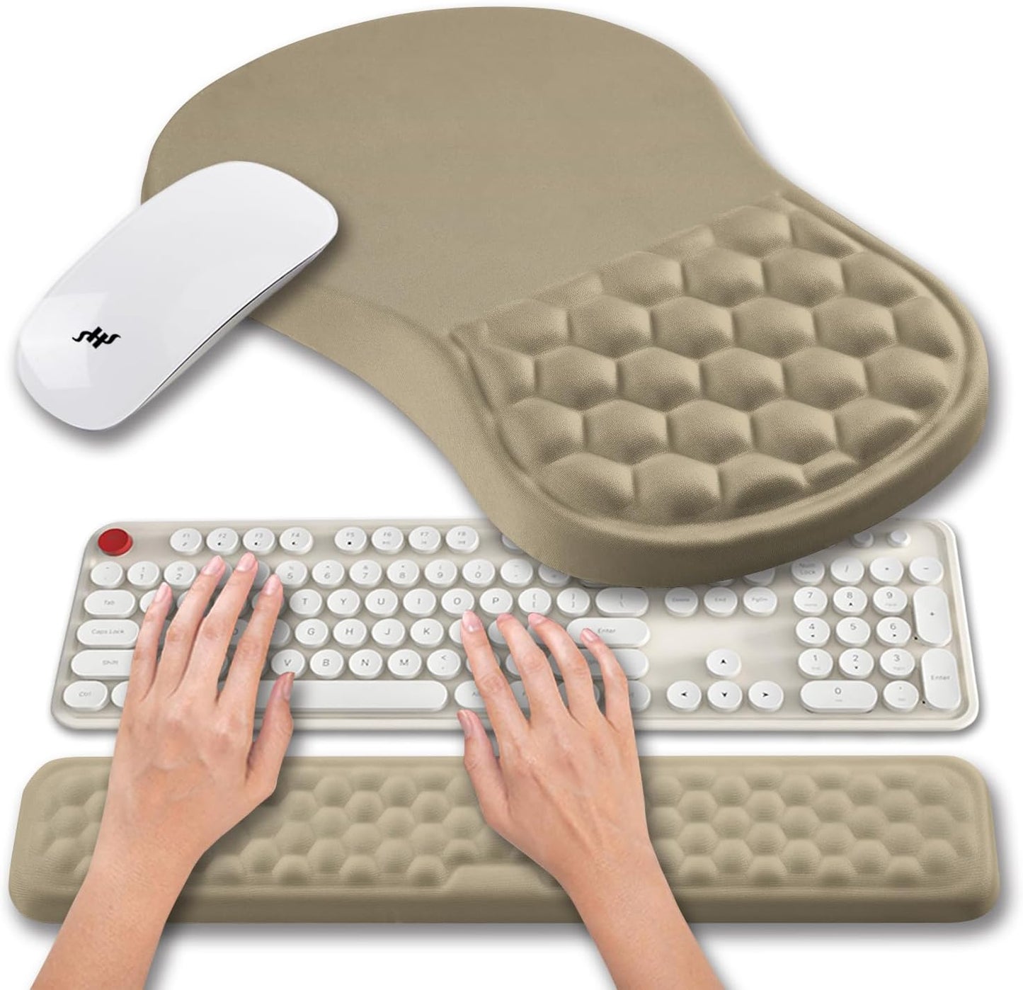2-in-1 Ergonomic Mouse Pad with Memory Gel Support