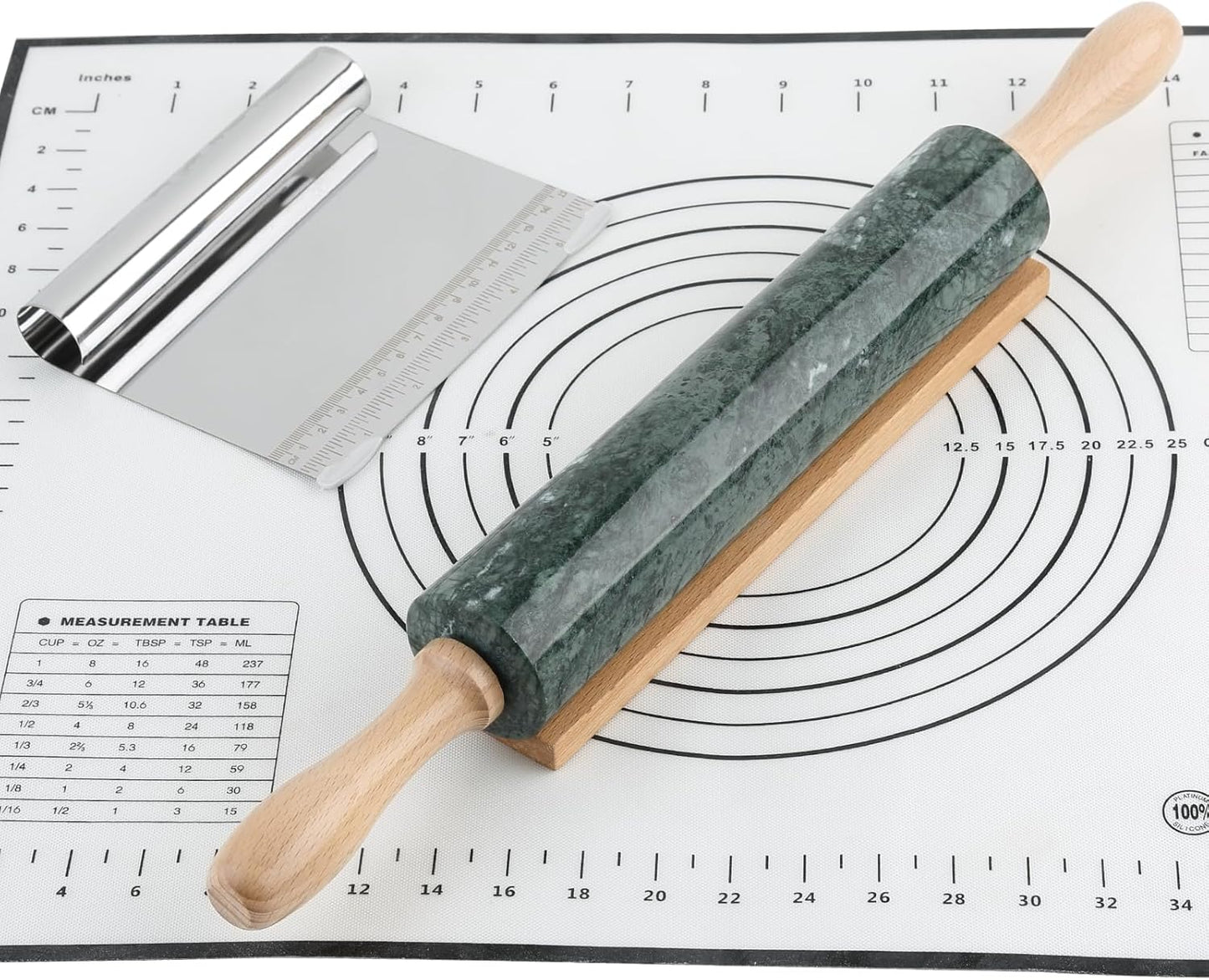 Koville Indian Natural Marble Rolling Pin for Perfect Dough