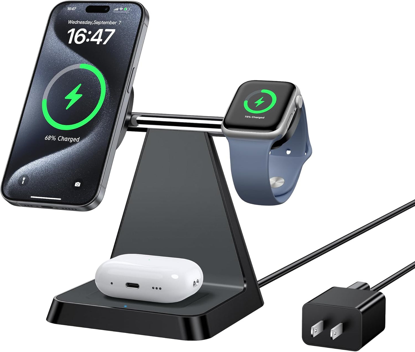 Woruda Magnetic Wireless Charging Stand ~ Organize & Charge Multiple Devices Efficiently!