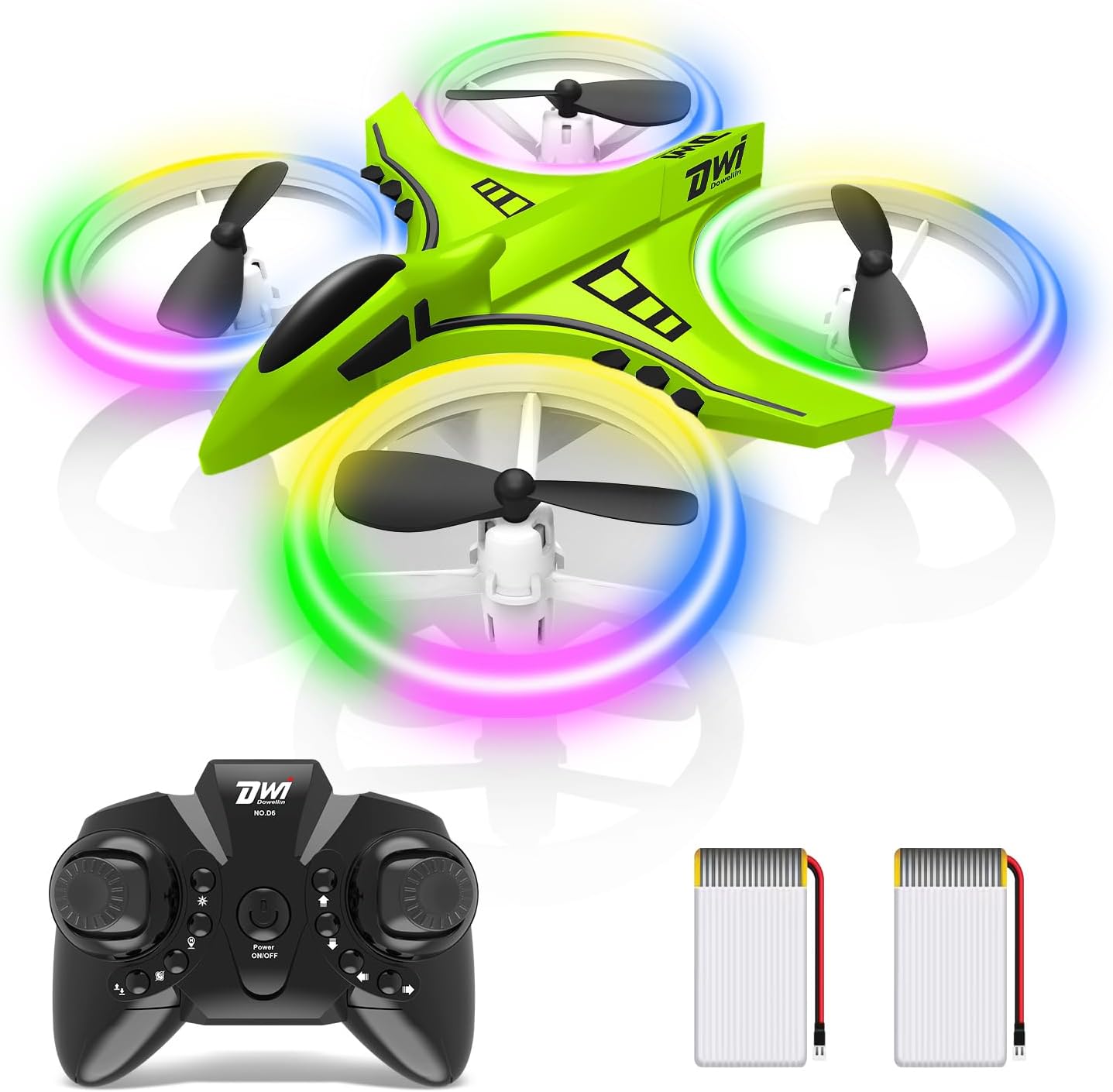 Dwi Dowellin Mini Drone: Crash-Proof, LED Night Lights, Easy To Fly