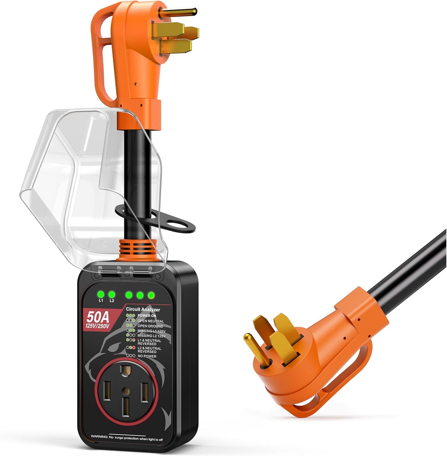 RV Surge Protector 50 Amp - 18000 Joules for Safe Camping