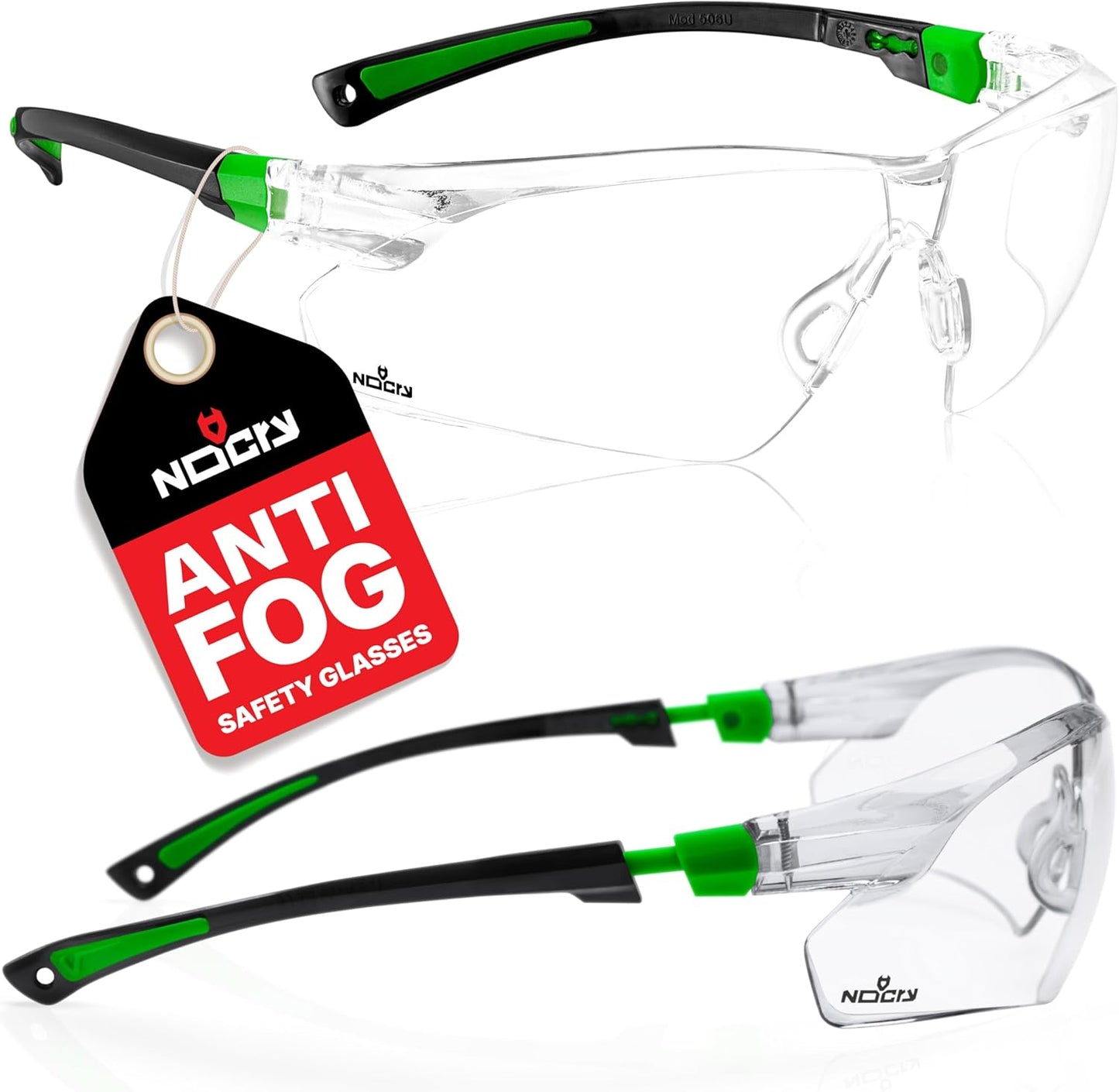 NoCry Safety Glasses with Anti Fog Scratch Resistant Lenses