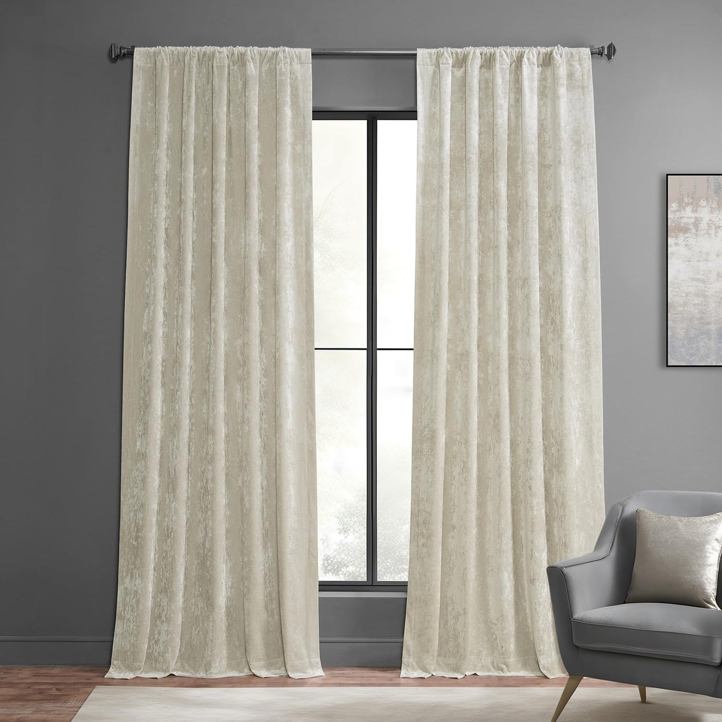 HPD Crush Velvet Curtain 84 - Luxury Room Darkening