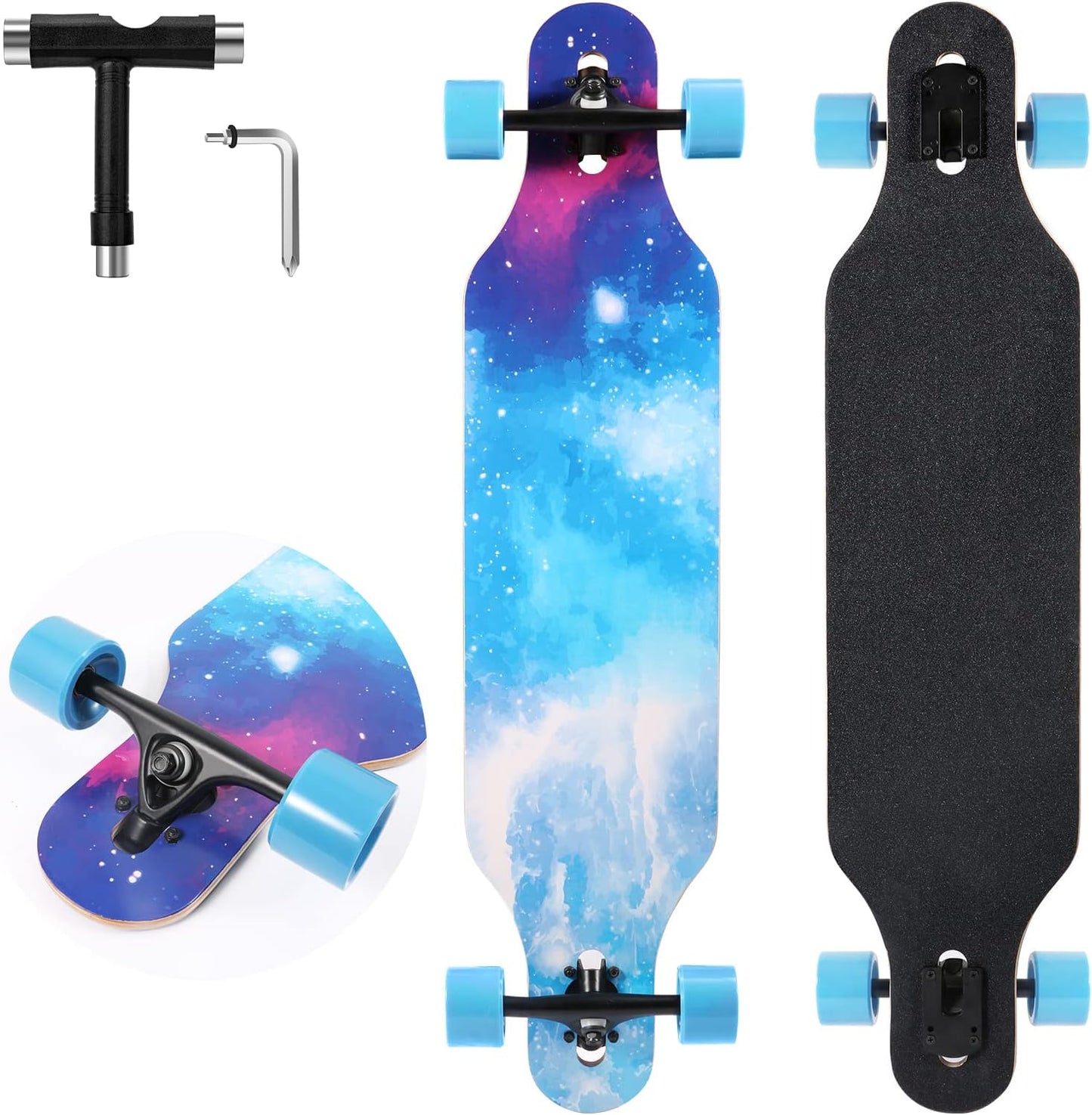 41 Inch Drop Through Longboard Complete for All Ages Fun