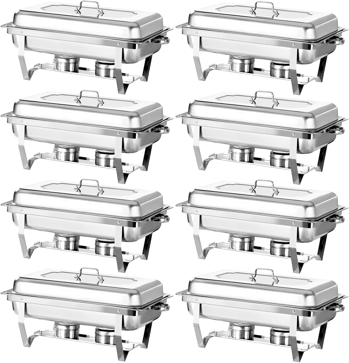 Chafing Dish Buffet Set 8 Pack 8QT Stainless Steel Food Warmer