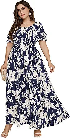 MakeMeChic Women's Plus Size Boho Casual Dress for Every Occasion