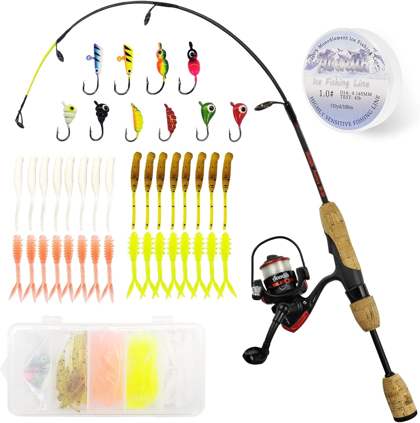 Aventik Ultralight Ice Fishing Combo - Efficient Multi-Species Rod